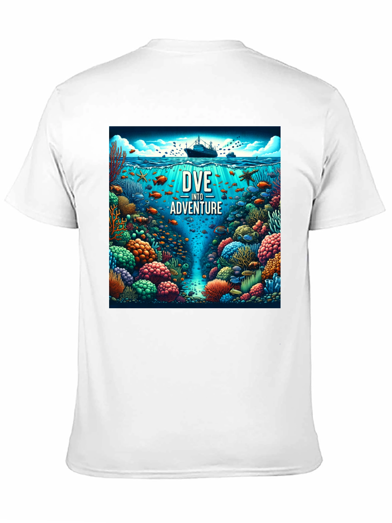 Dive Into Adventure Graphic Tee - Black