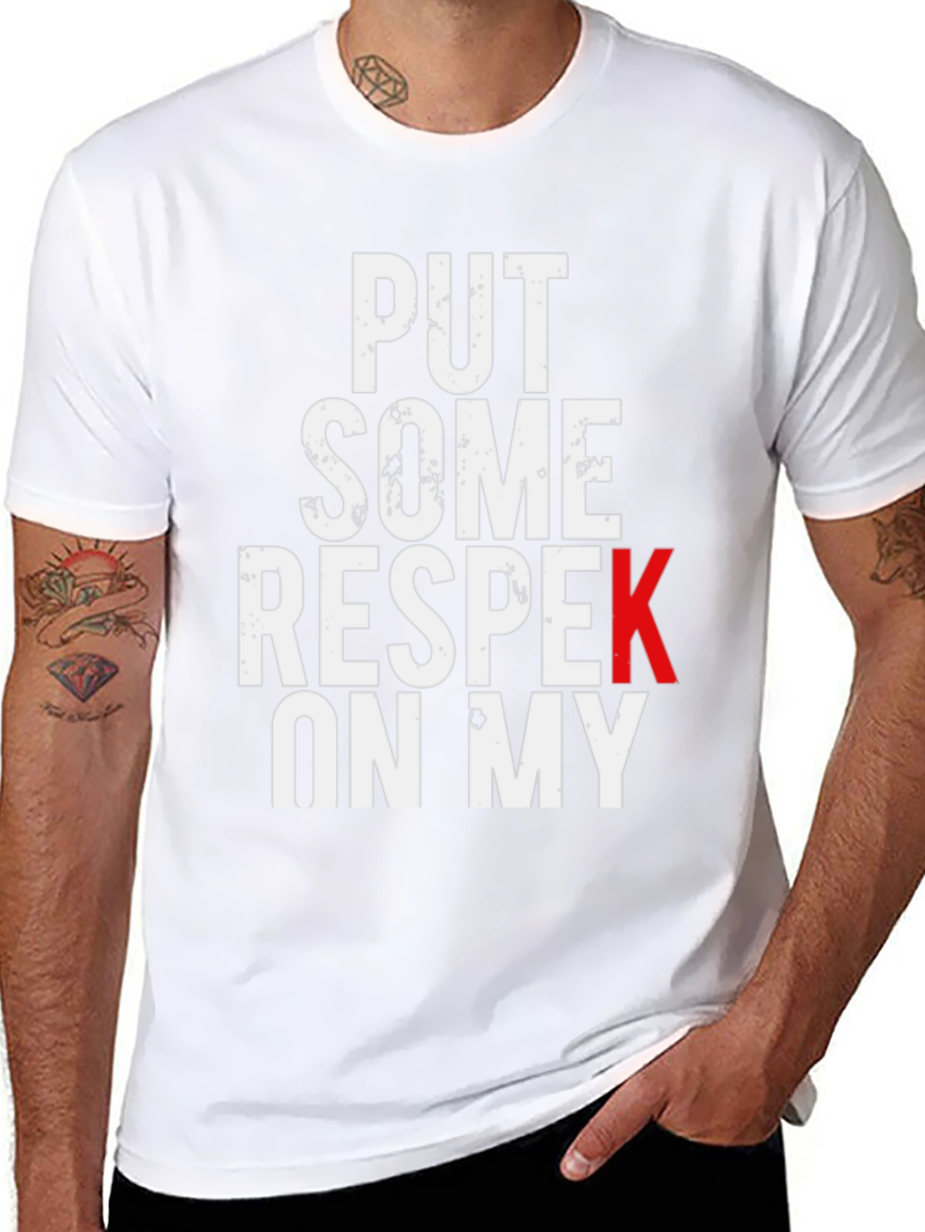 Put Some Respek On My Black Graphic Tee