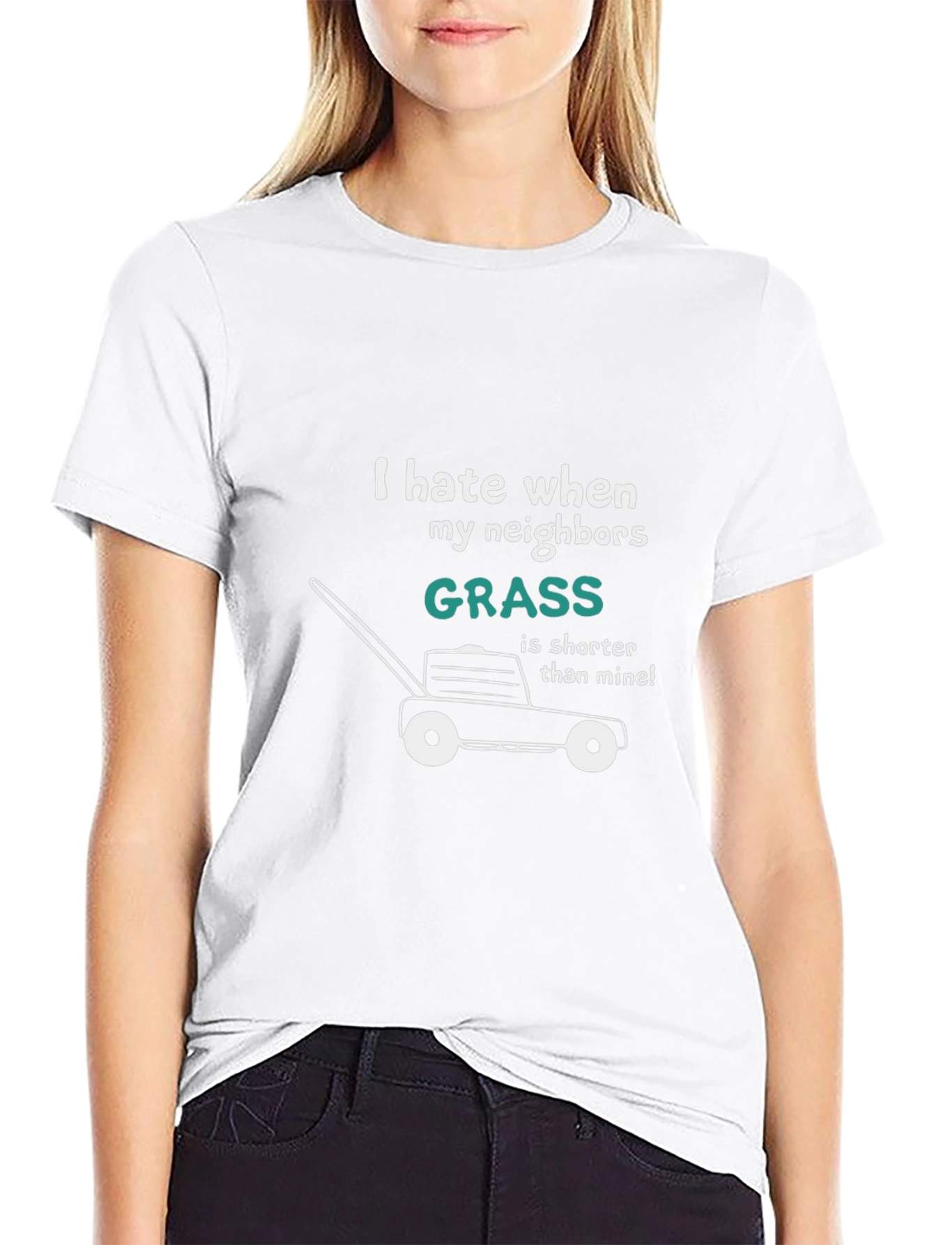 Funny Lawn Care T-Shirt - Neighbors Grass