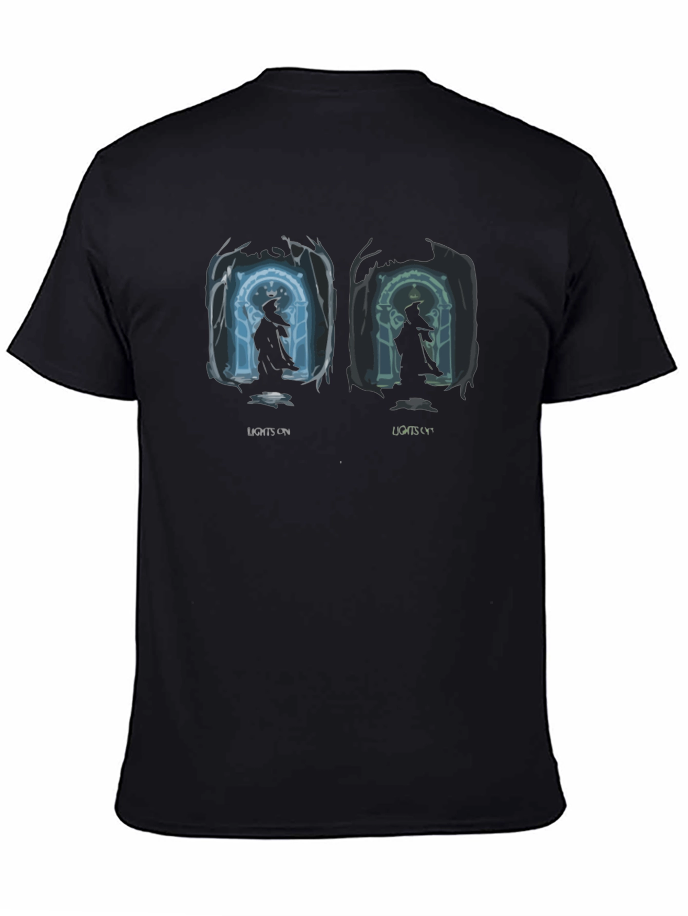 Lights On Silhouette Graphic Print Tee