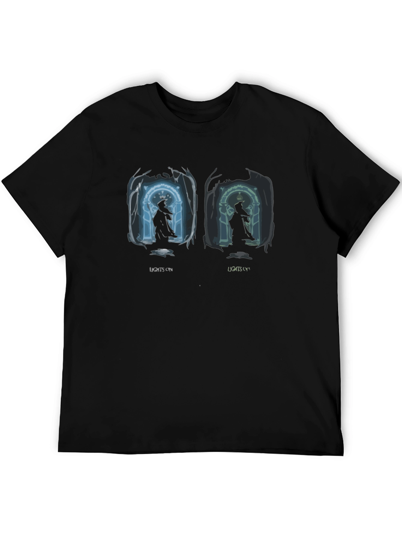 Lights On Silhouette Graphic Print Tee