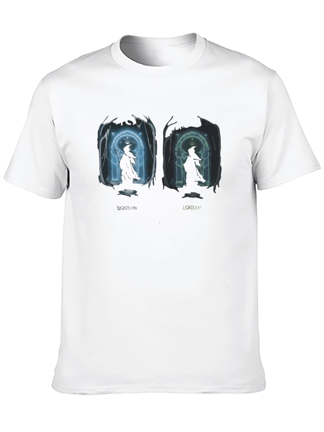 Lights On Silhouette Graphic Print Tee