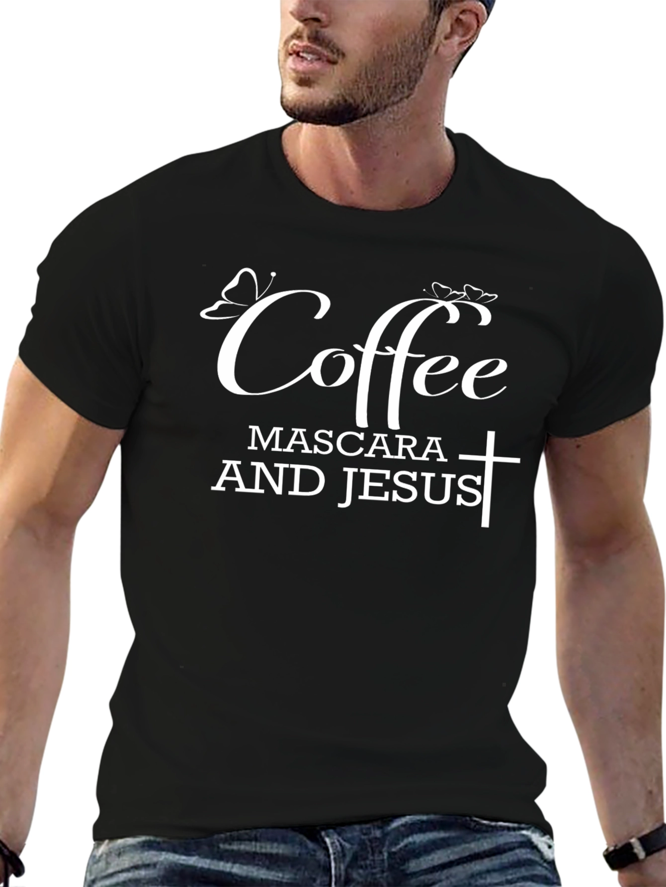 Coffee Mascara & Jesus Graphic Tee