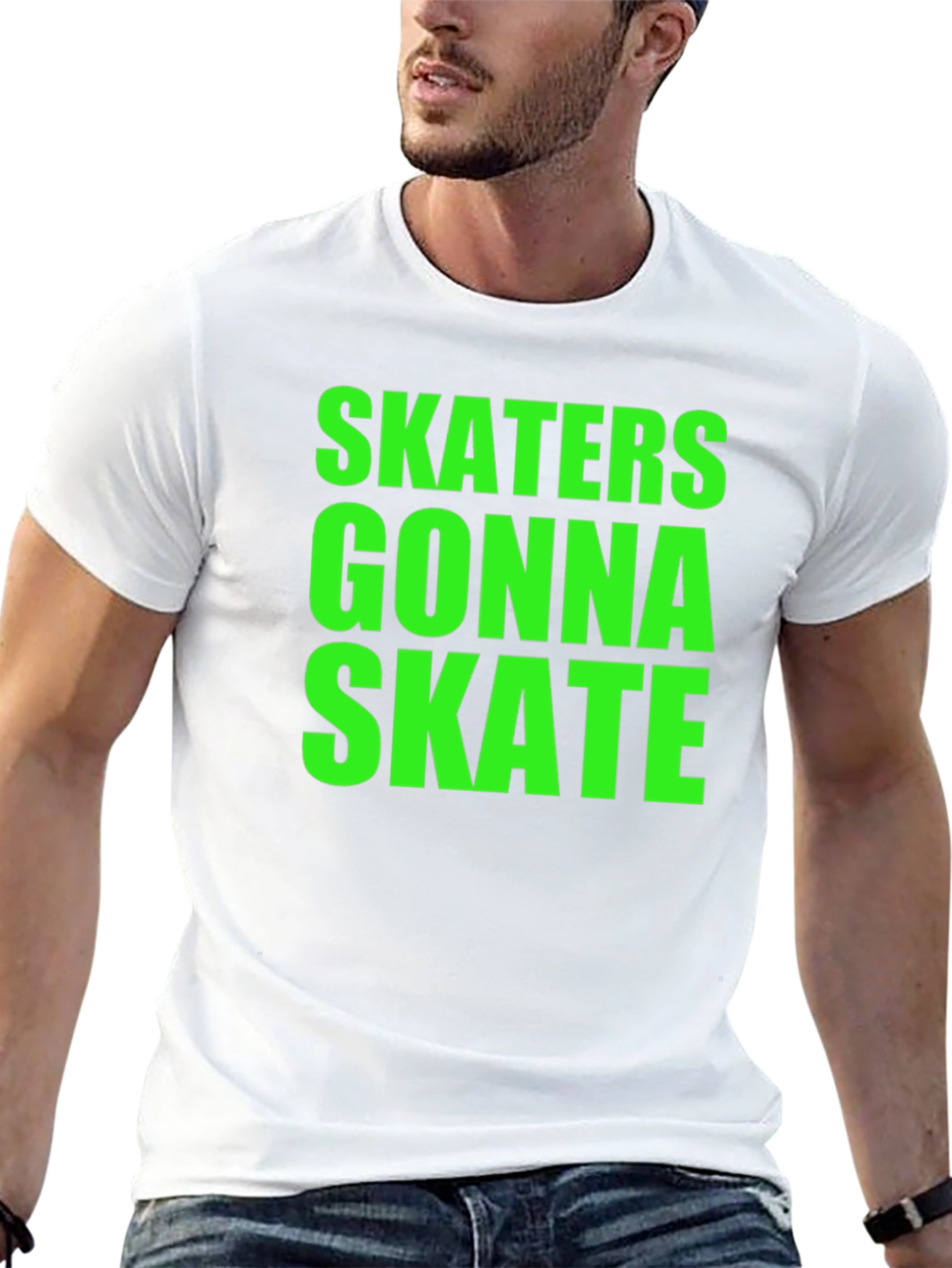 Skaters Gonna Skate Graphic Tee - Bold Statement Shirt