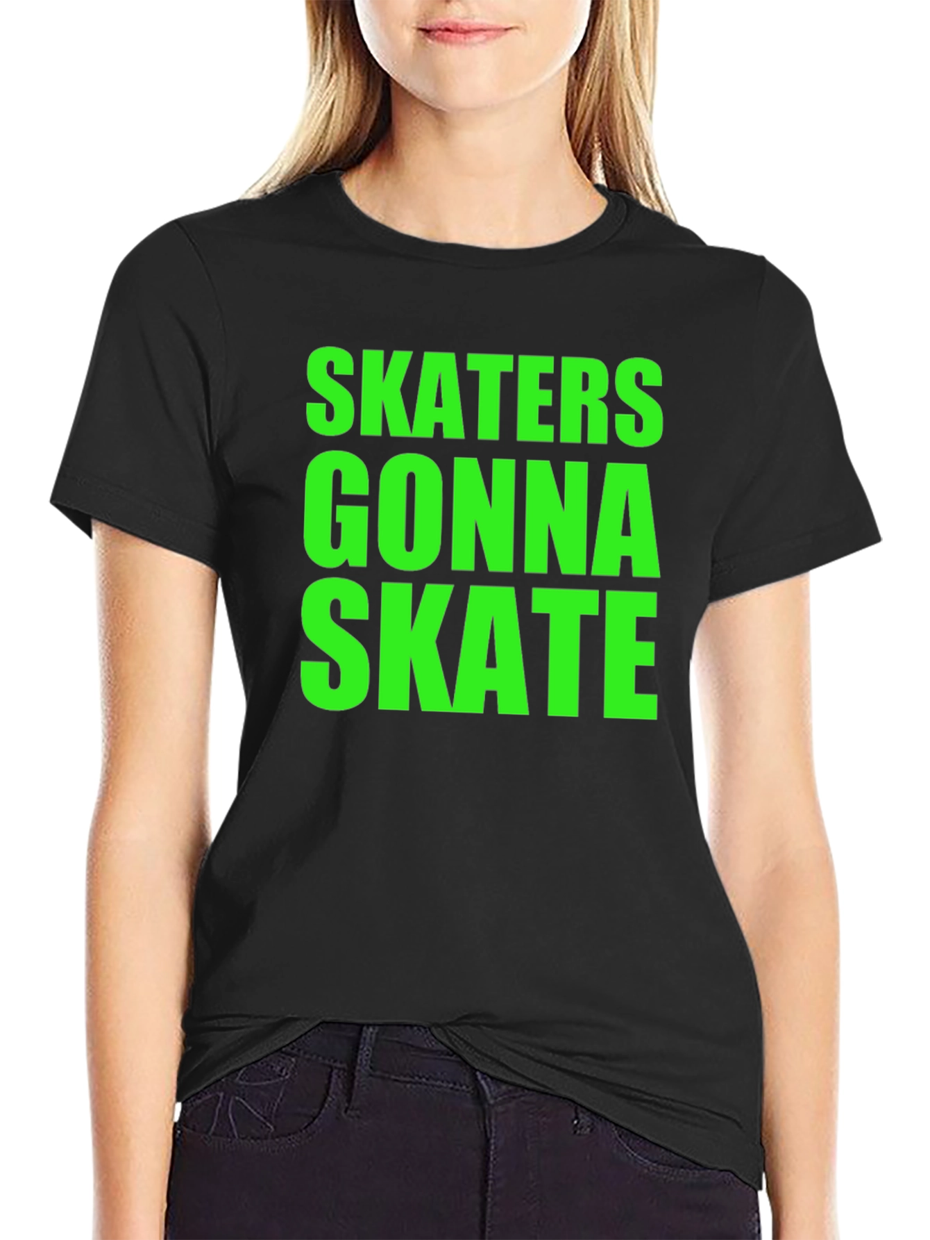 Skaters Gonna Skate Graphic Tee - Bold Statement Shirt