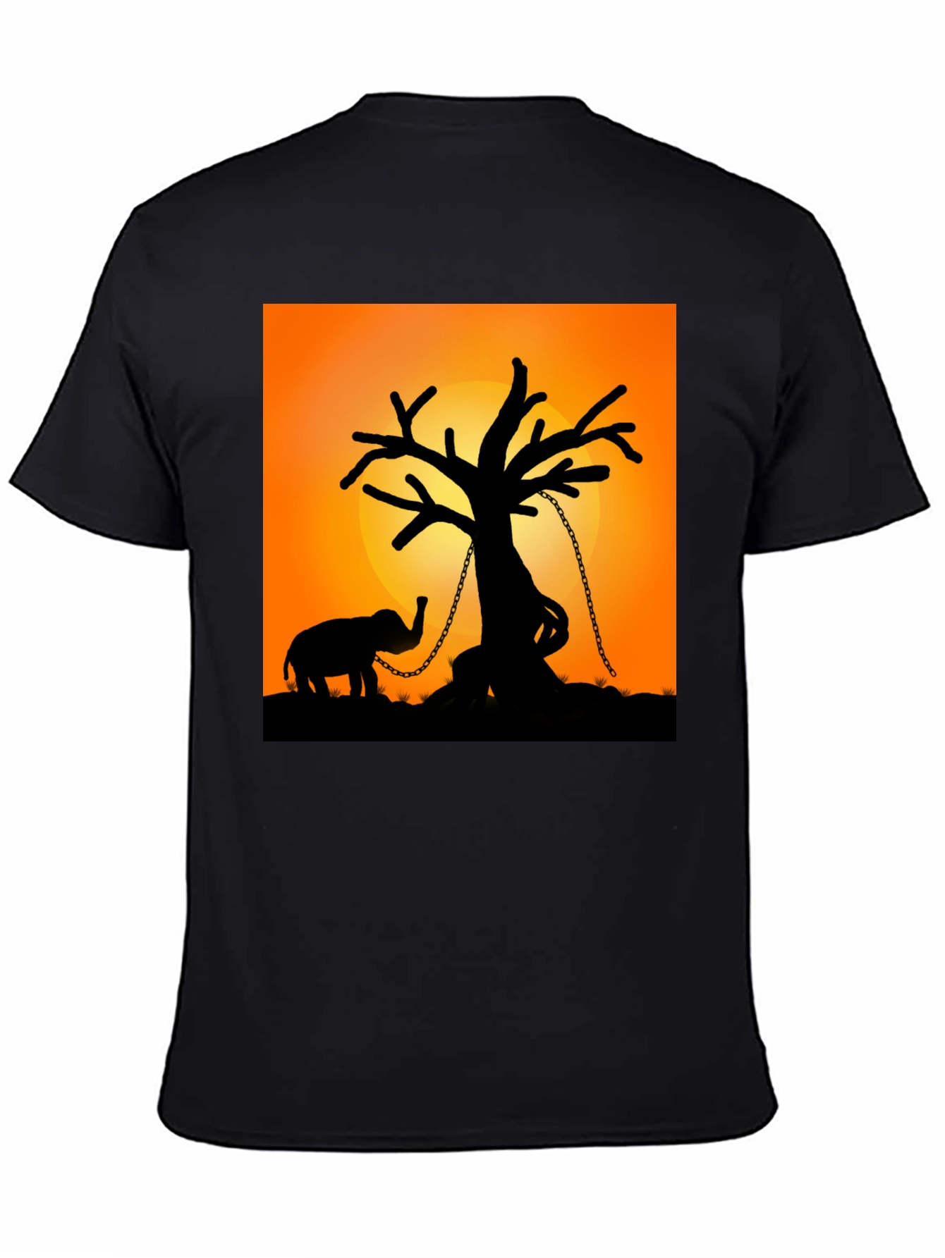 Elephant & Tree Graphic Tee - Unique Design