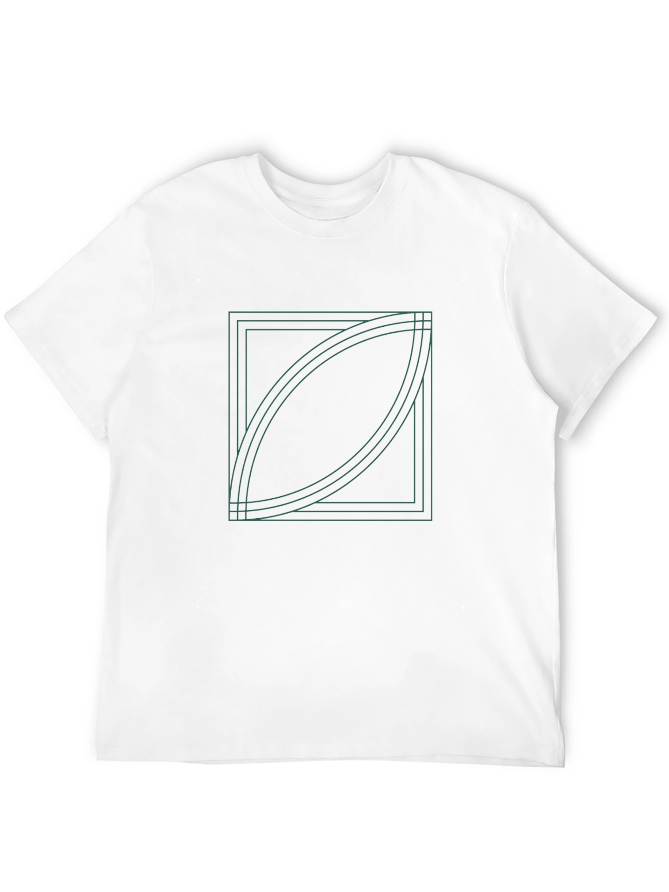 Abstract Geometric Graphic Black T-Shirt