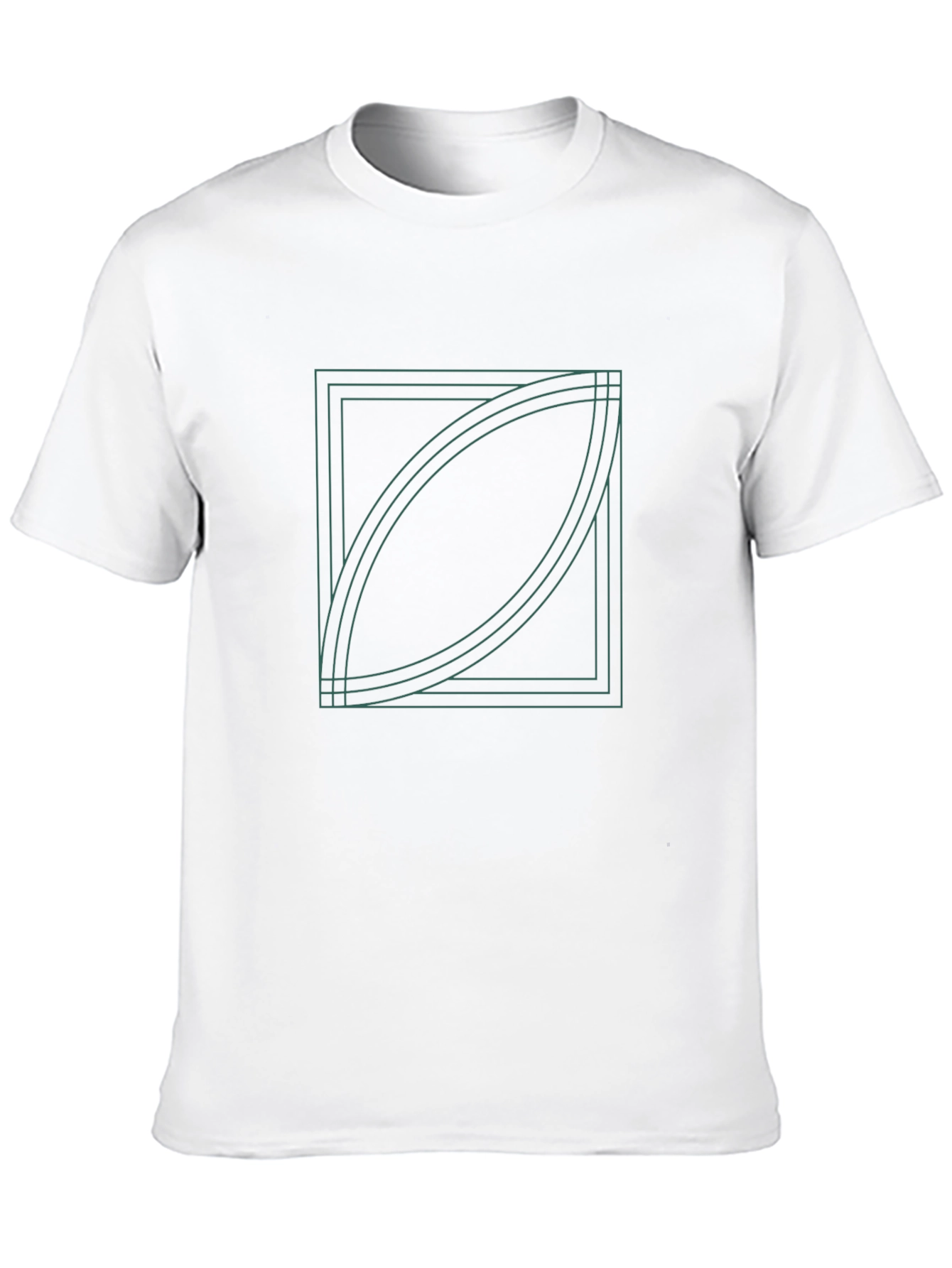 Abstract Geometric Graphic Black T-Shirt