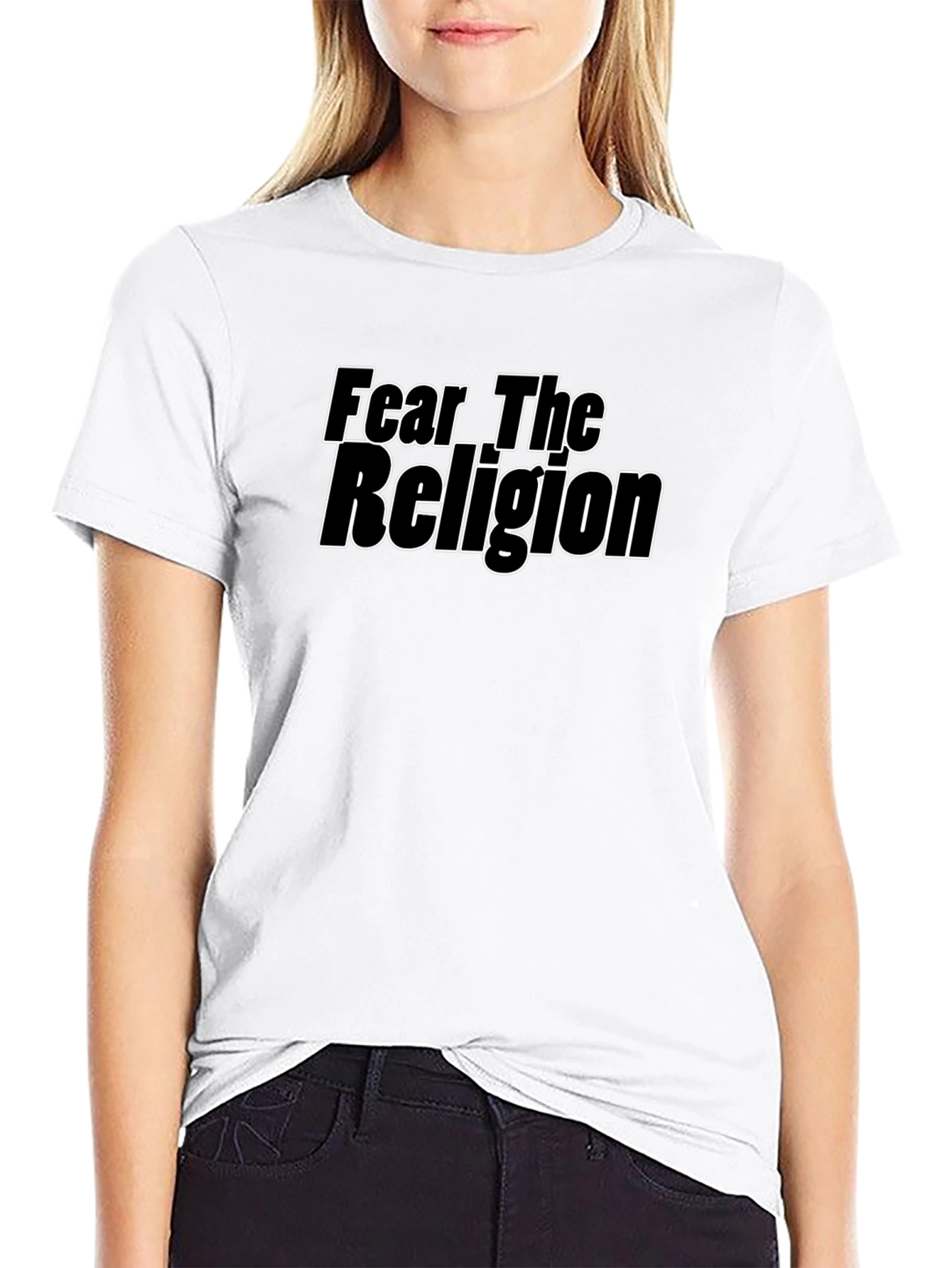 Fear The Religion Black Graphic T-Shirt