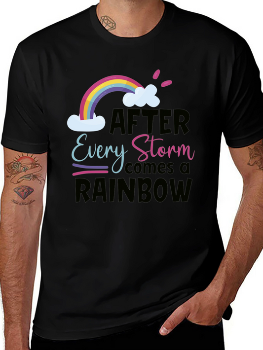 Rainbow After the Storm Graphic Tee - Positive Vibes