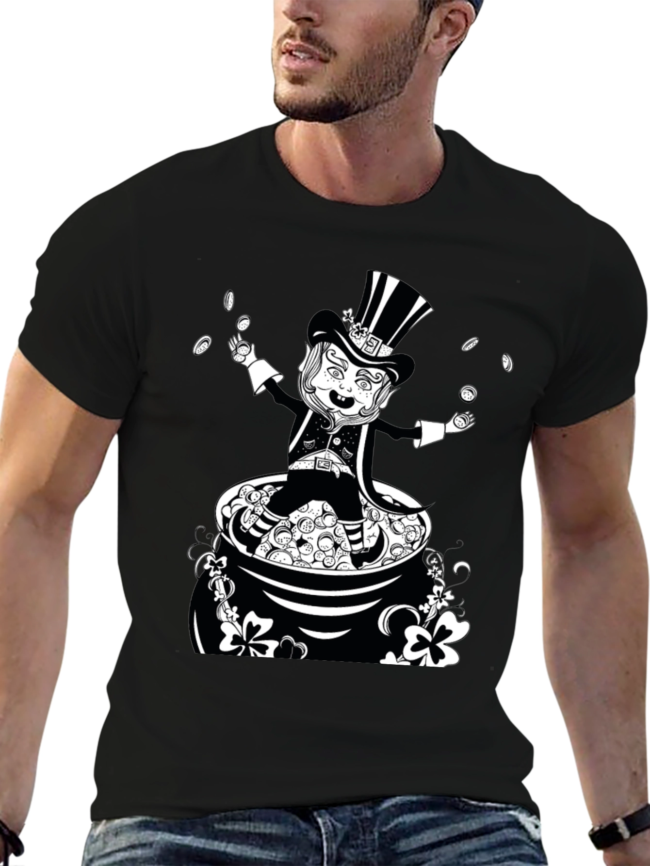 Leprechaun Pot of Gold Graphic T-Shirt