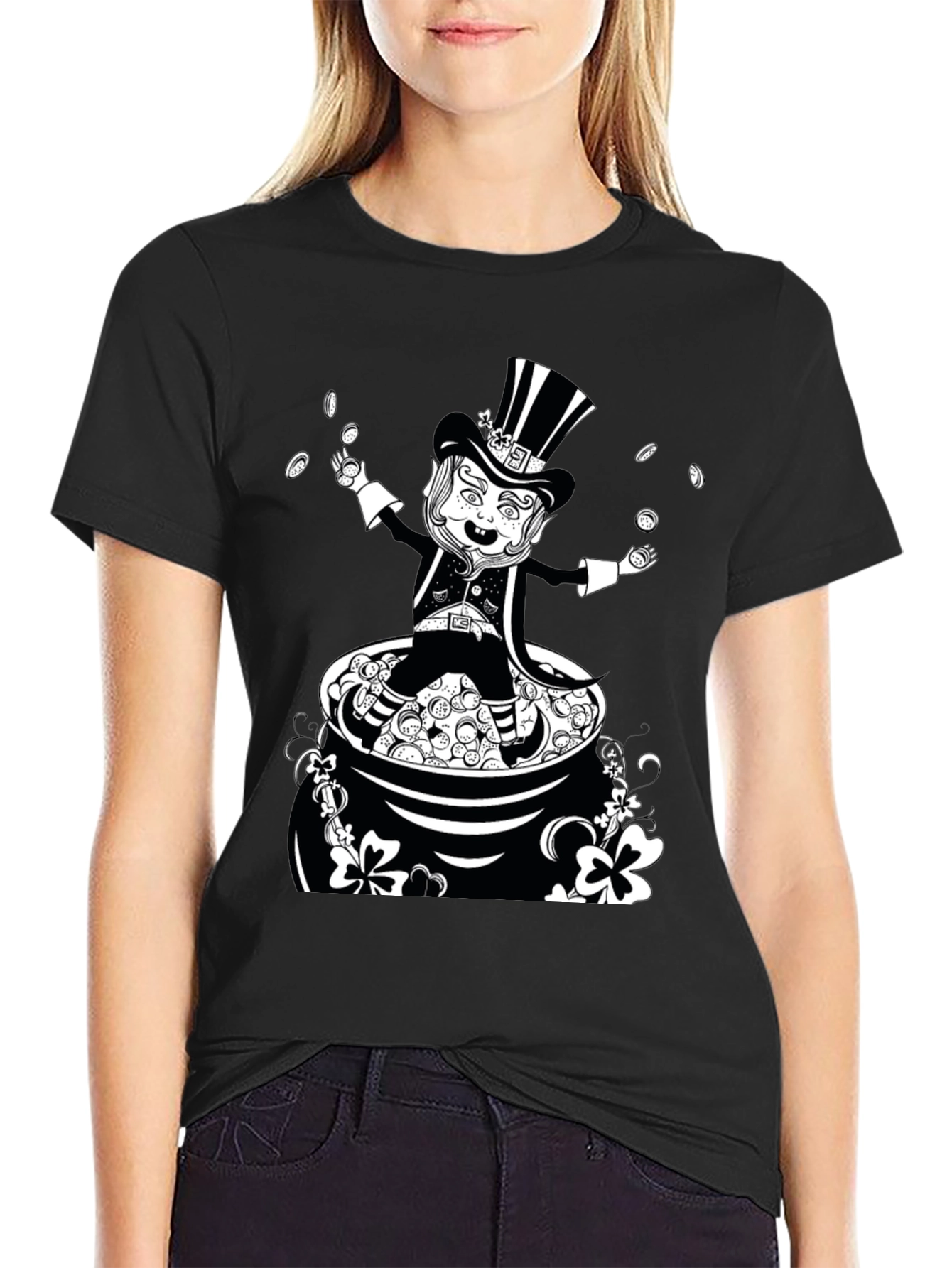 Leprechaun Pot of Gold Graphic T-Shirt