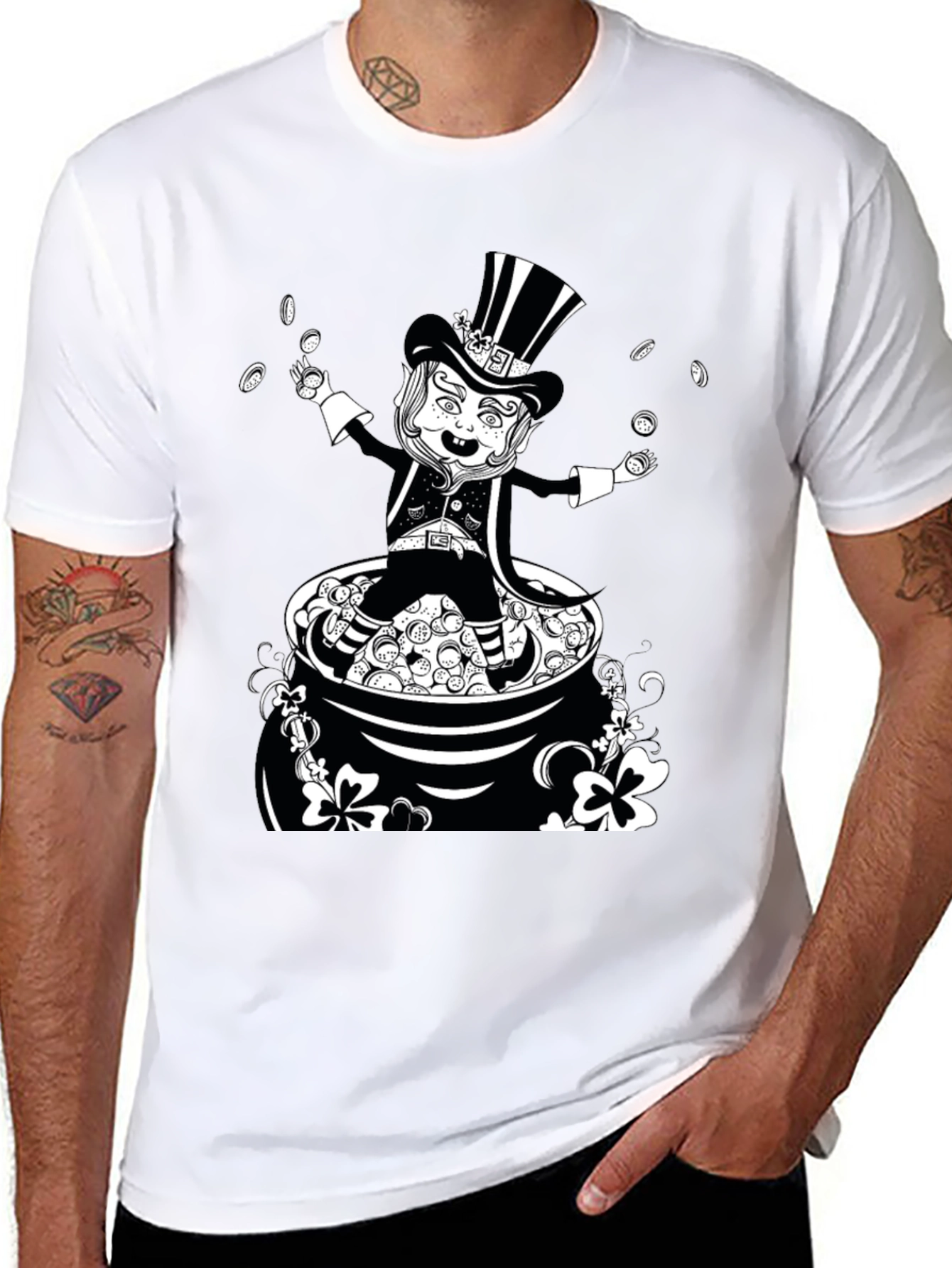 Leprechaun Pot of Gold Graphic T-Shirt
