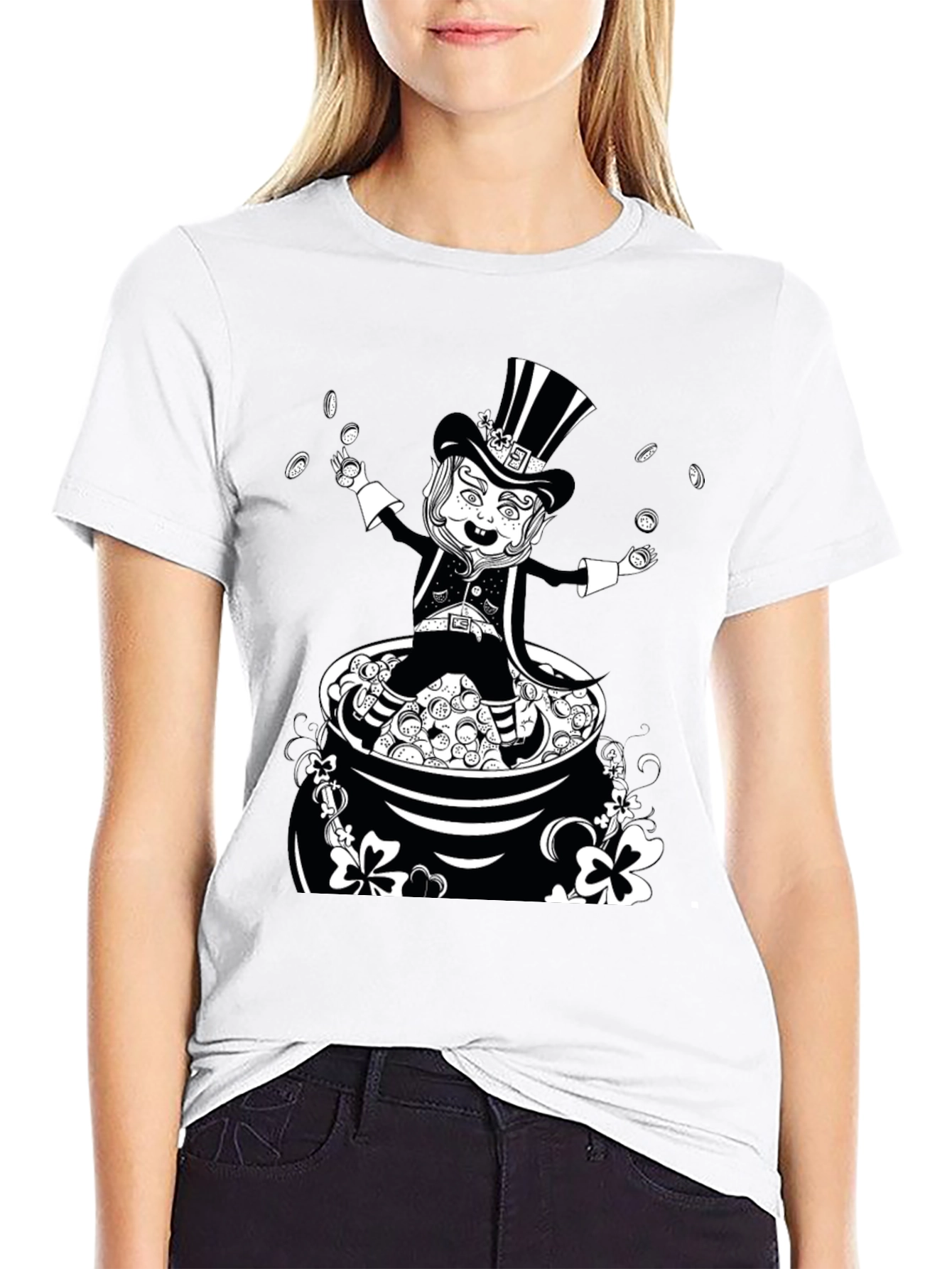 Leprechaun Pot of Gold Graphic T-Shirt