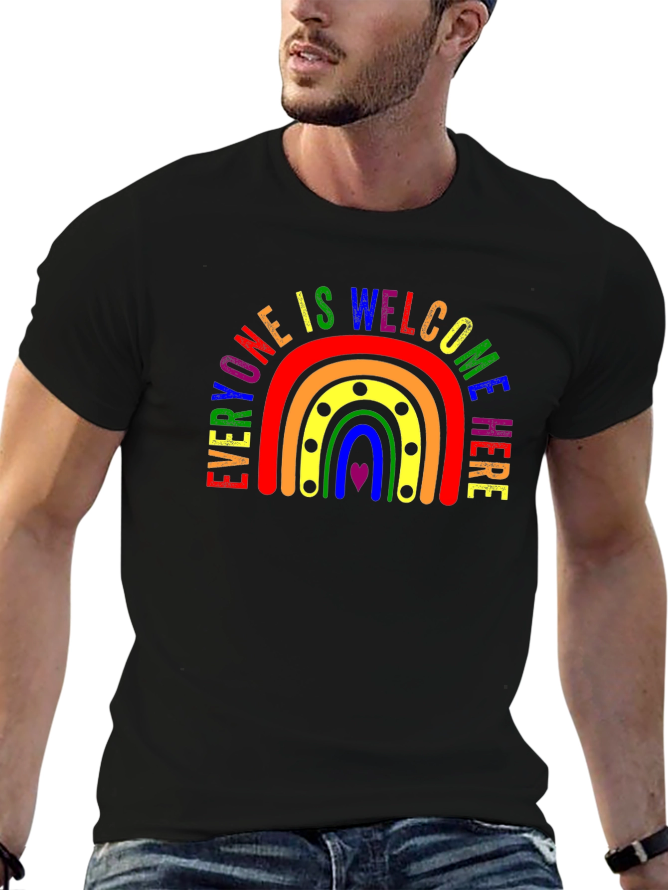 Everyone Welcome Here Rainbow T-Shirt