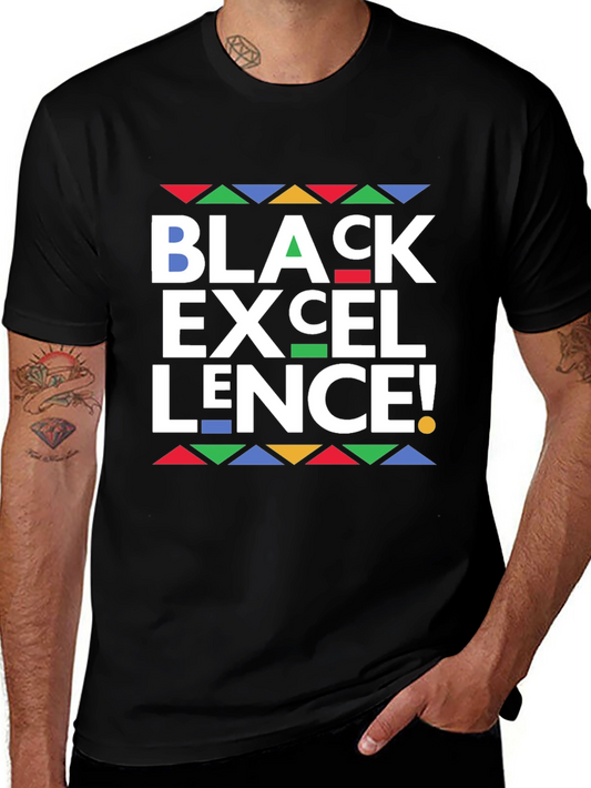 Black Excellence Graphic Tee - Bold Statement Shirt