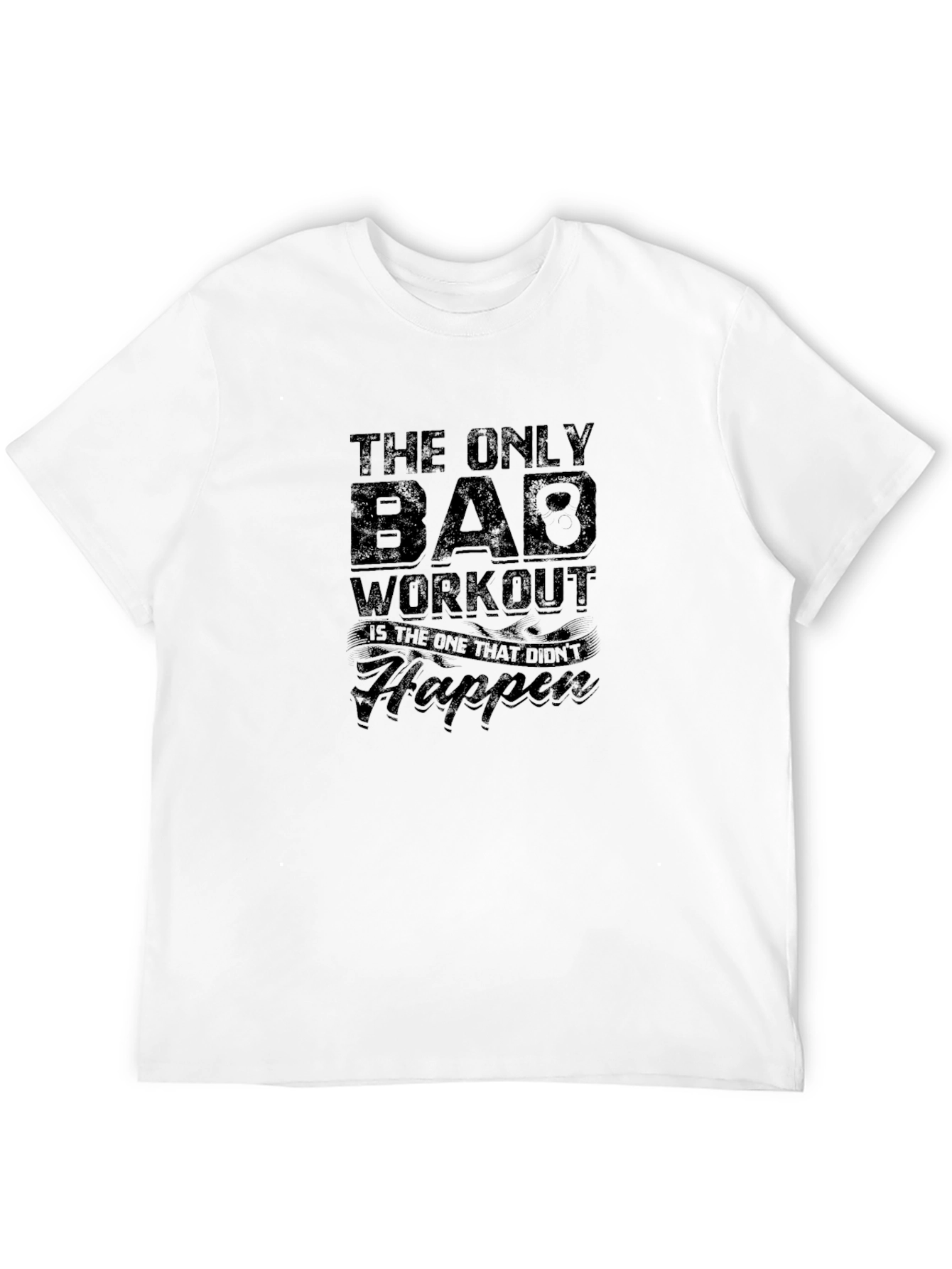 Workout Motivation Black Graphic T-Shirt