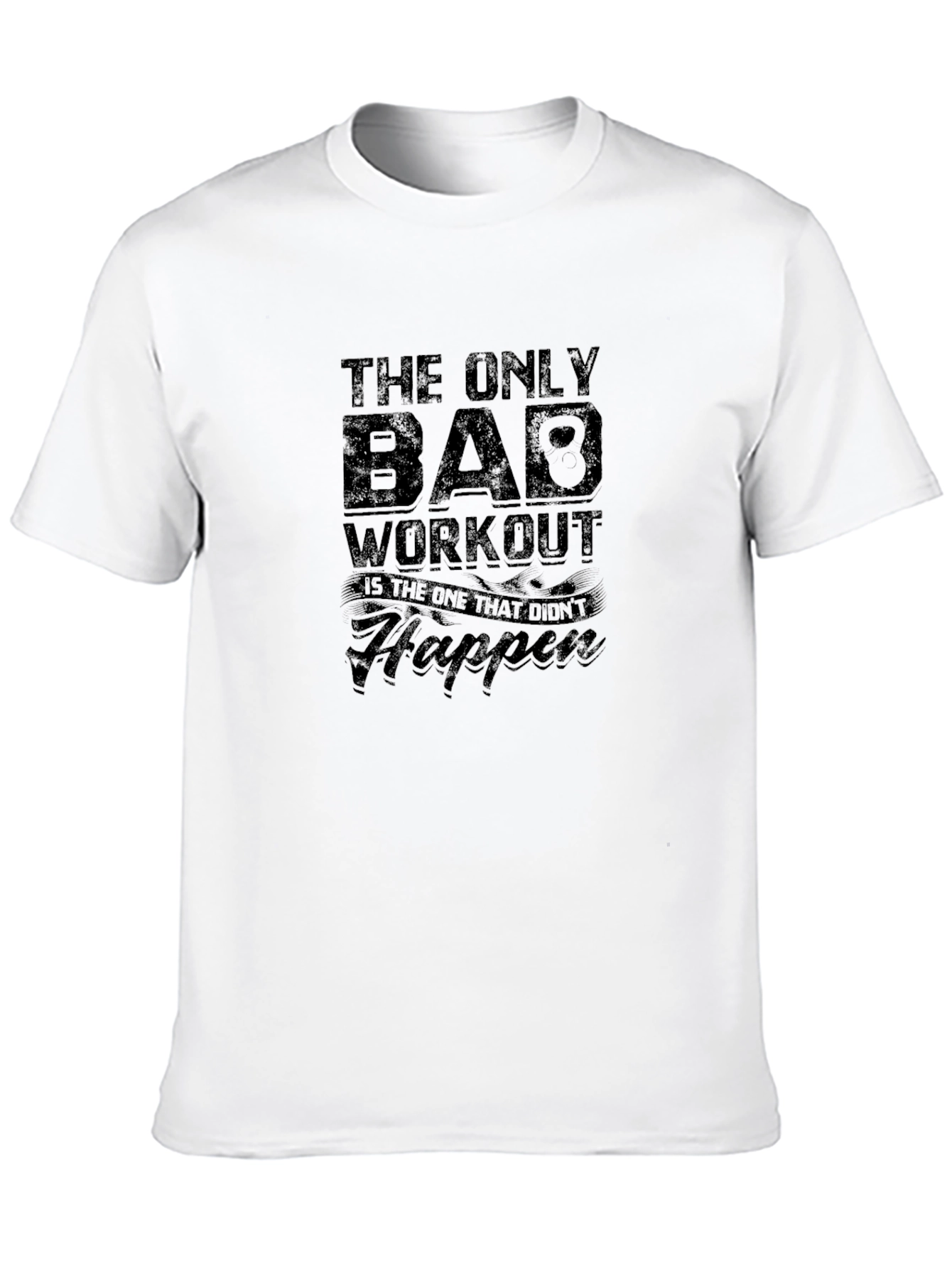 Workout Motivation Black Graphic T-Shirt
