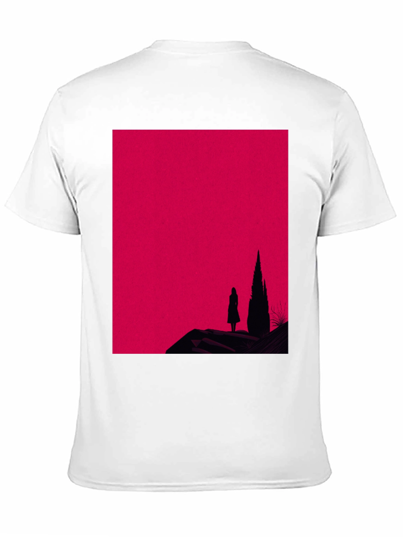 Silhouette Graphic Tee - Gothic Red Mountain Print