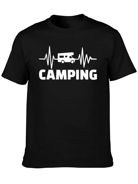 Camping RV Heartbeat T-Shirt - Camper Life Tee