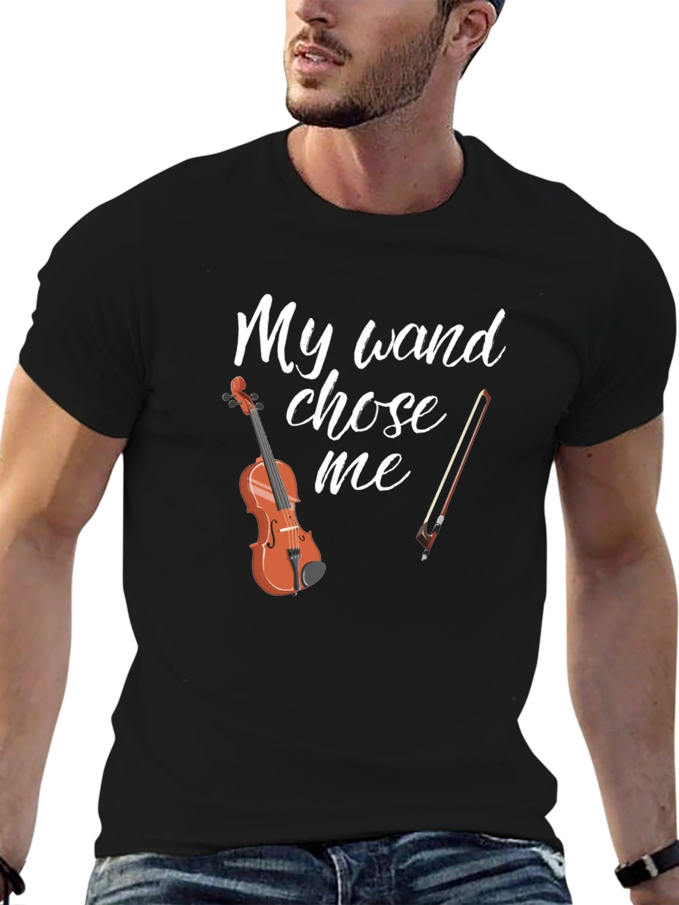 My Wand Chose Me Violin T-Shirt