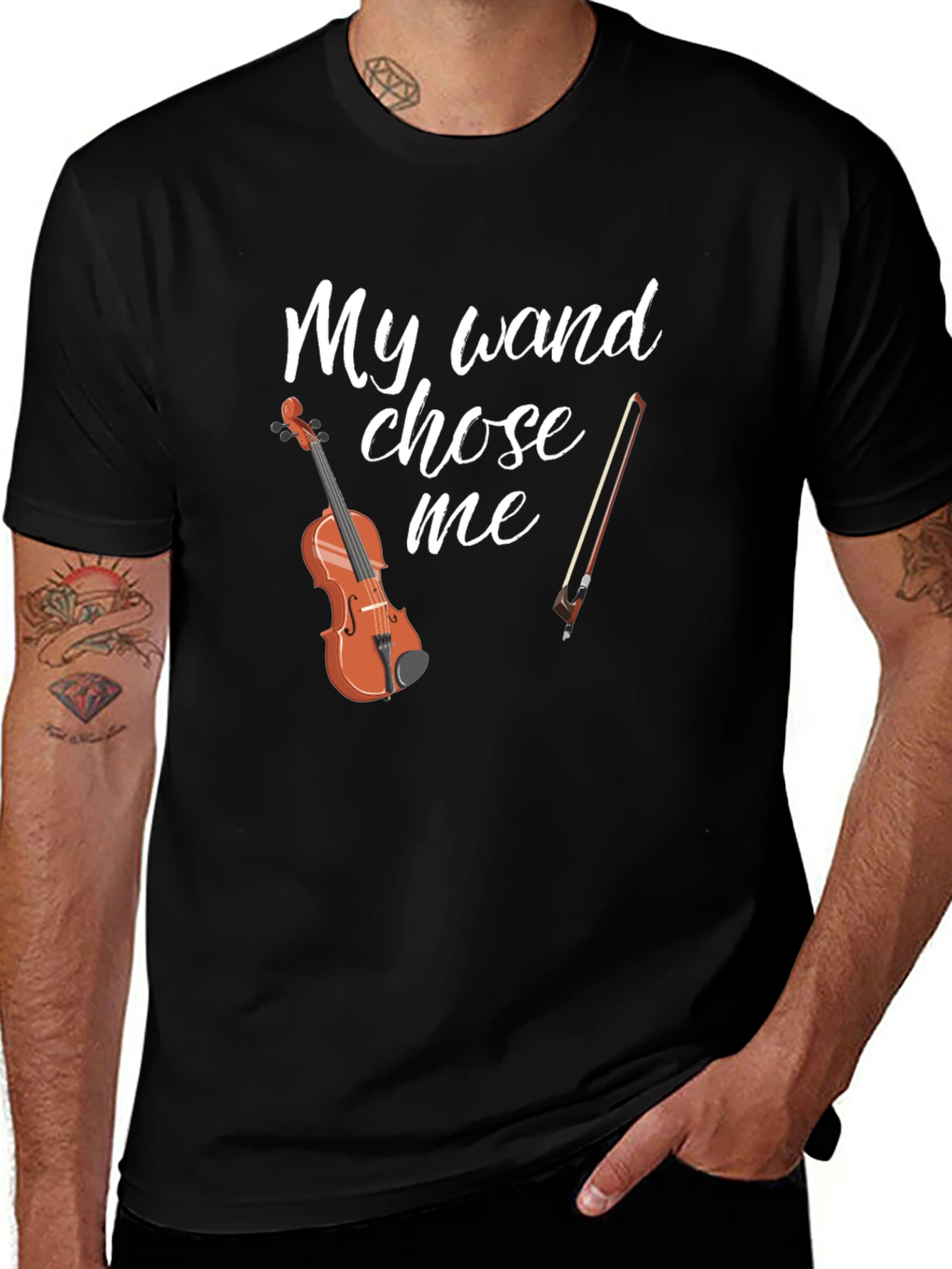 My Wand Chose Me Violin T-Shirt
