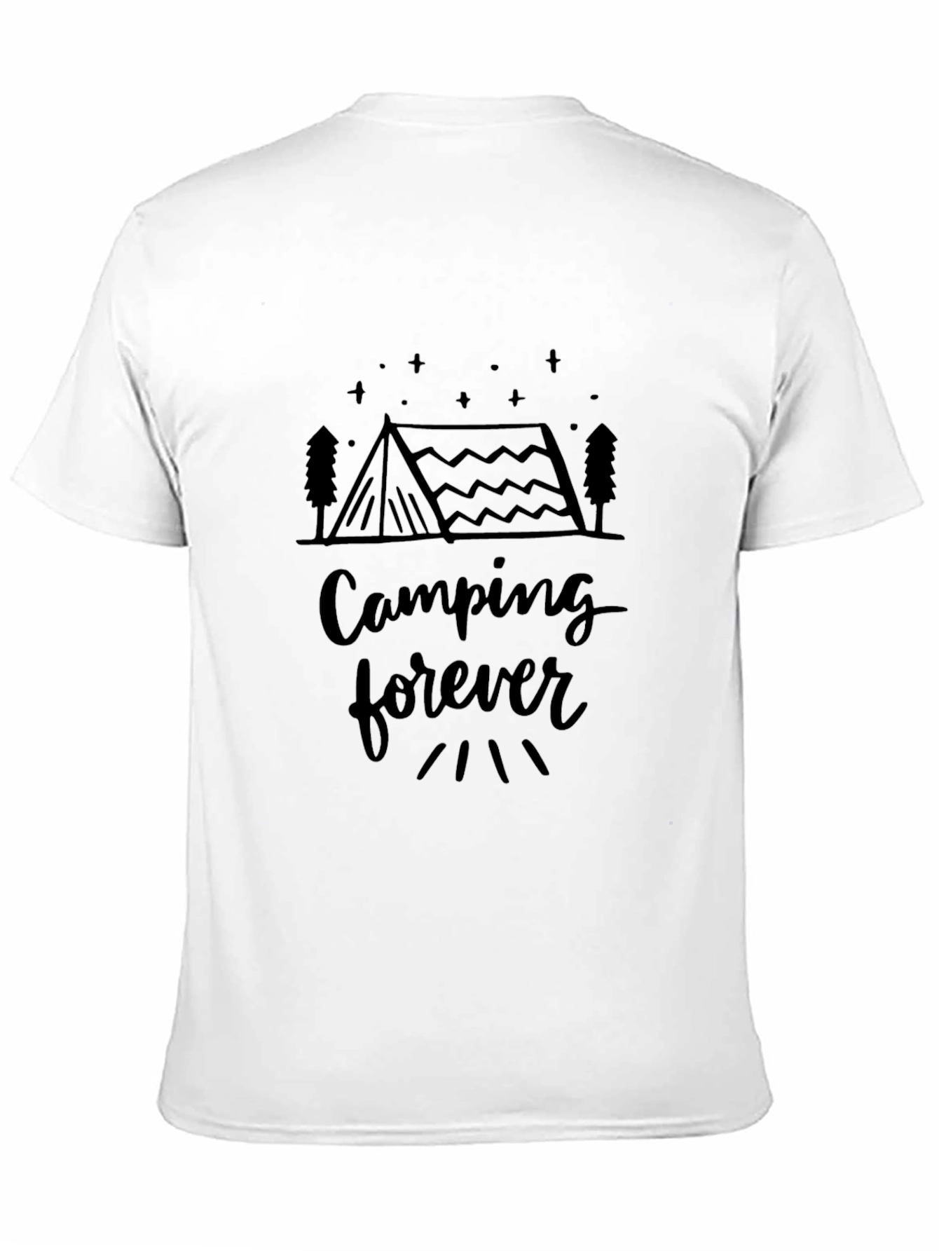 Camping Forever Black Graphic Tee