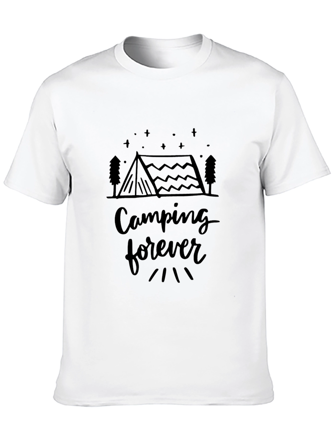 Camping Forever Black Graphic Tee