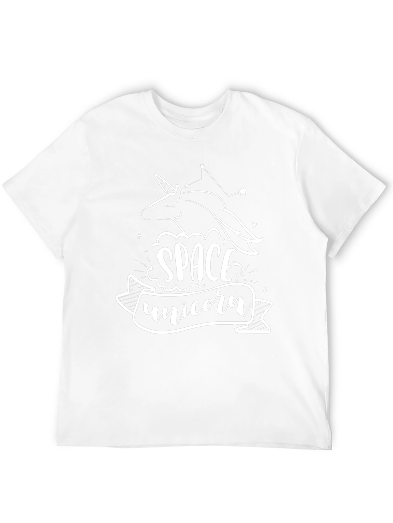 Space Unicorn Black T-Shirt Graphic Tee