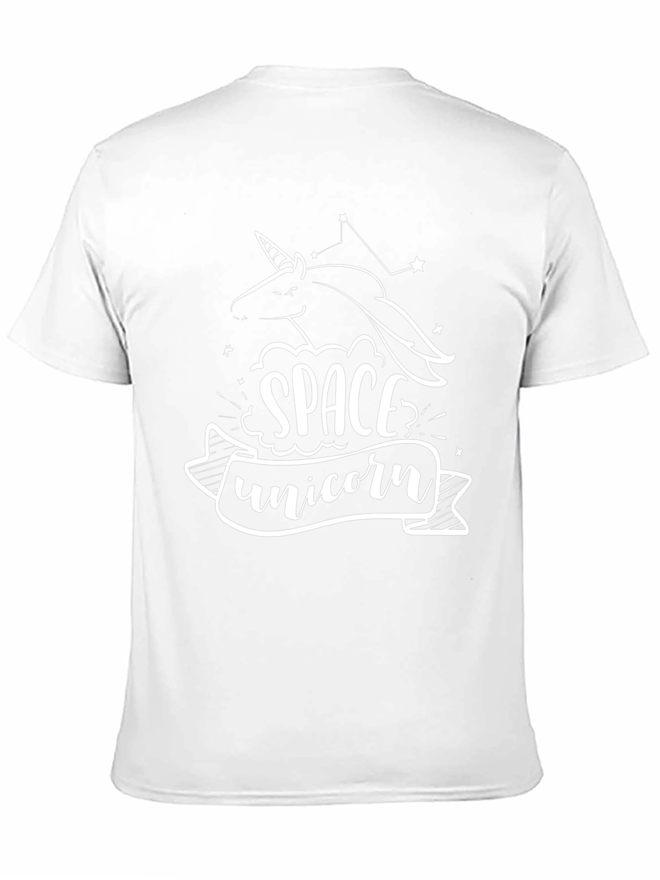 Space Unicorn Black T-Shirt Graphic Tee