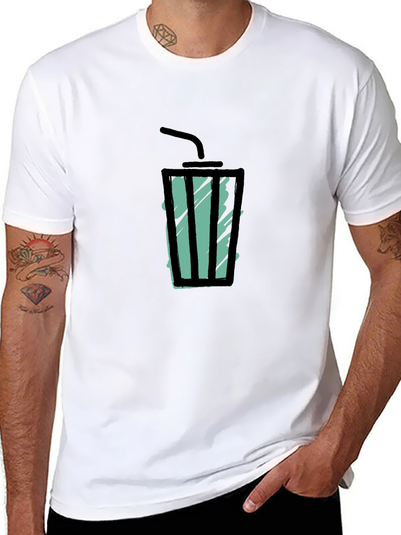 Cool Drink Graphic Tee - Black T-Shirt