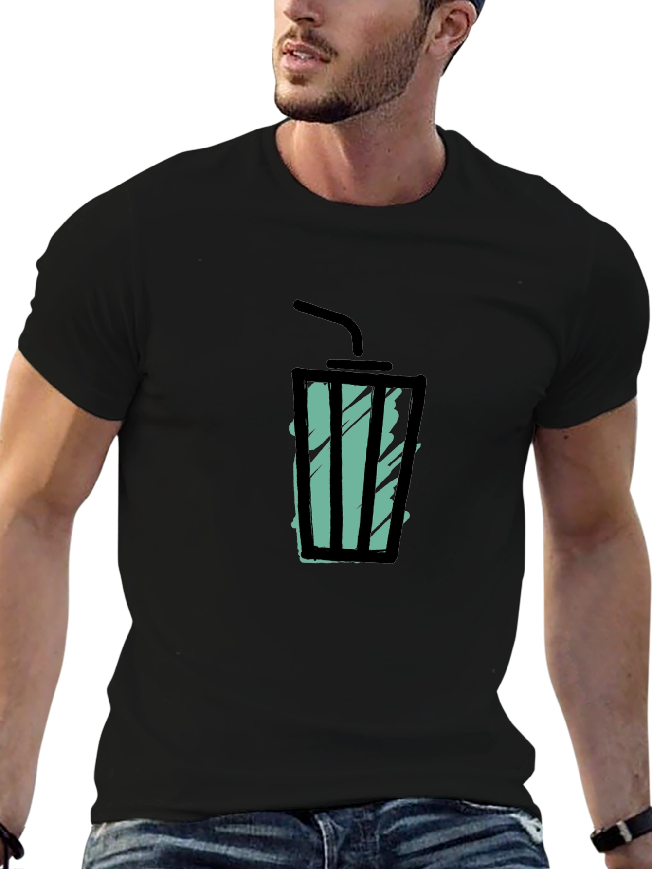 Cool Drink Graphic Tee - Black T-Shirt