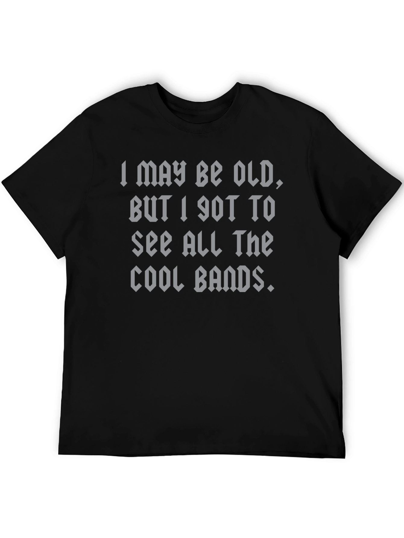 Cool Bands Tee - Black Cotton T-Shirt