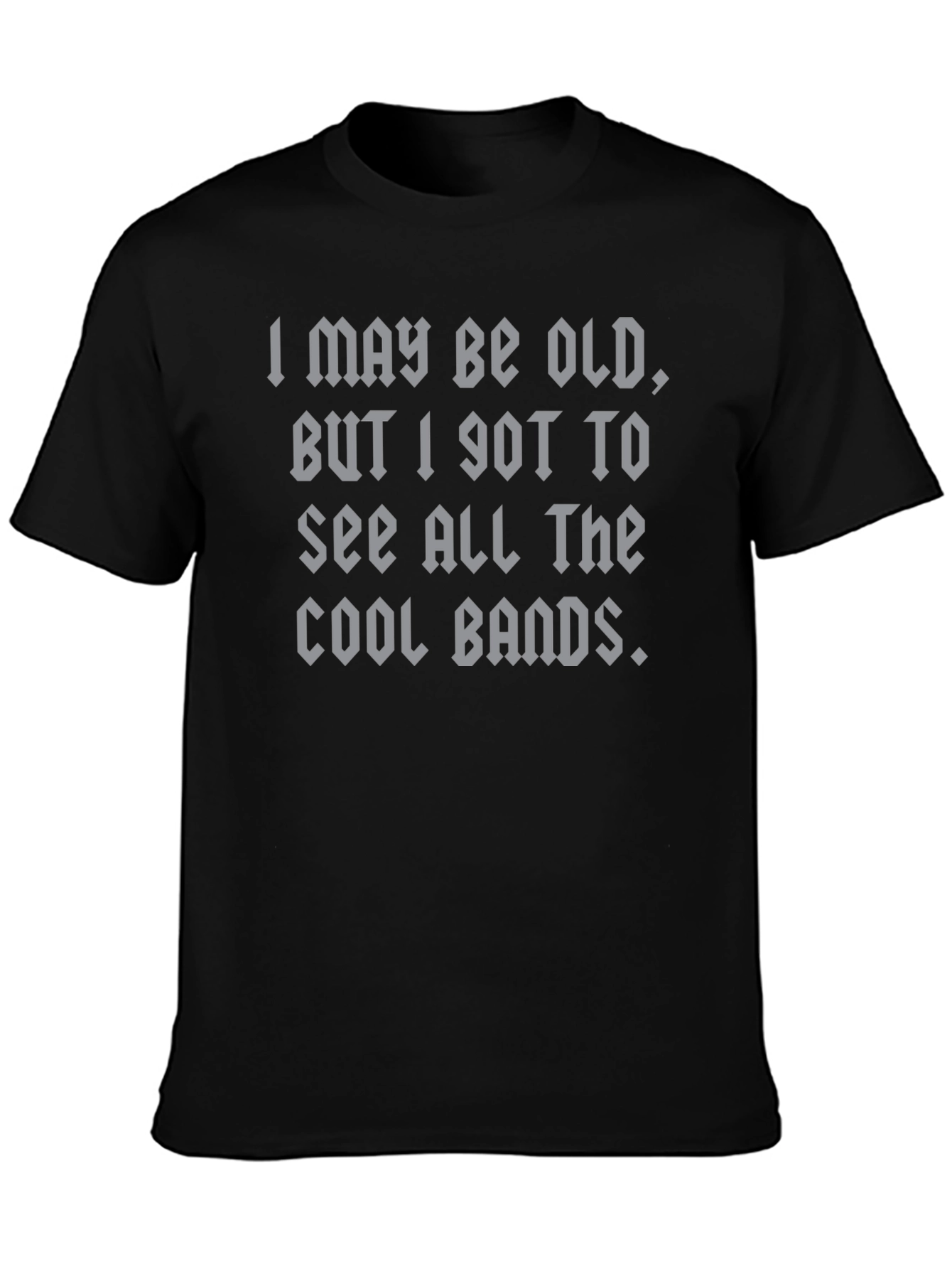 Cool Bands Tee - Black Cotton T-Shirt