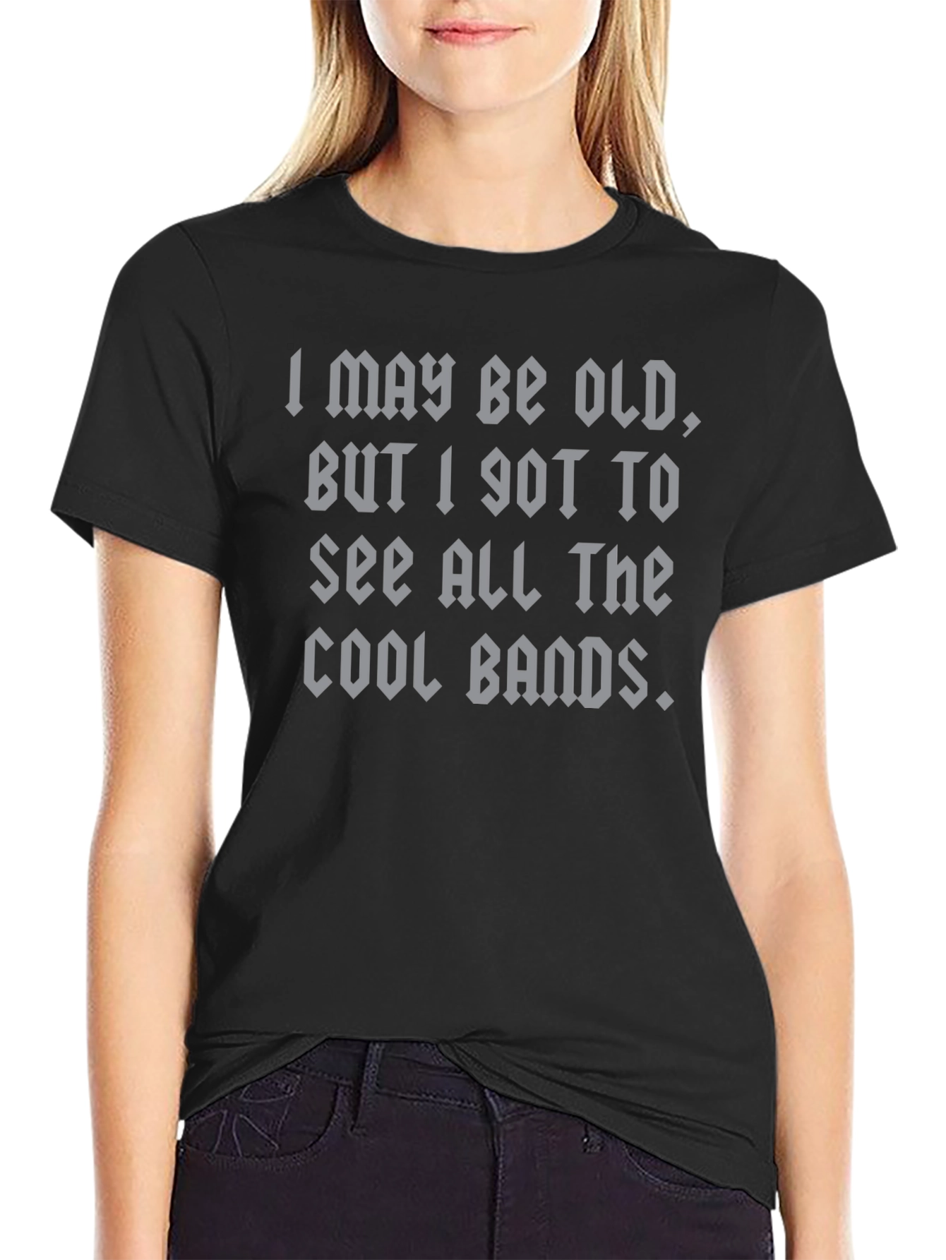 Cool Bands Tee - Black Cotton T-Shirt