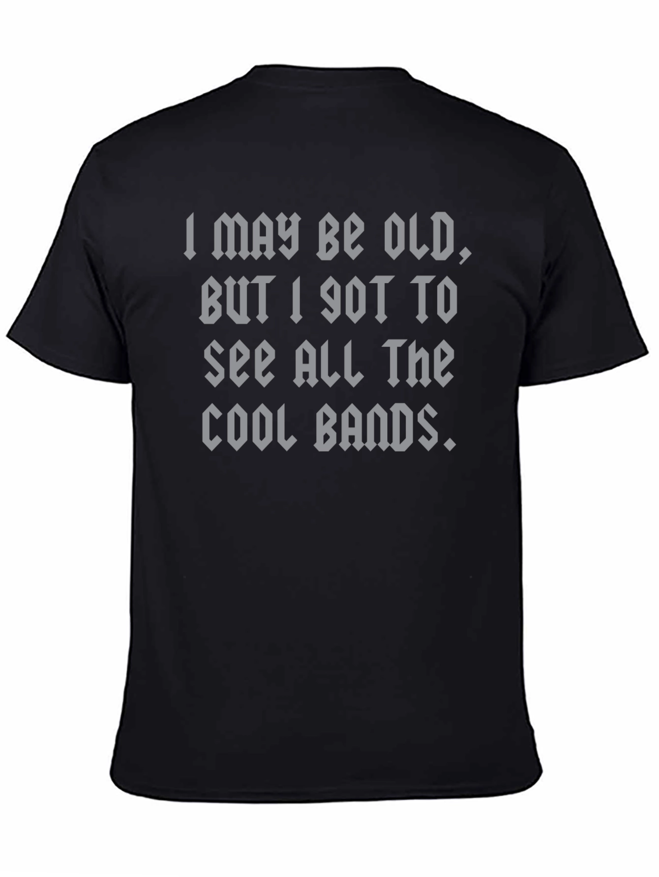 Cool Bands Tee - Black Cotton T-Shirt