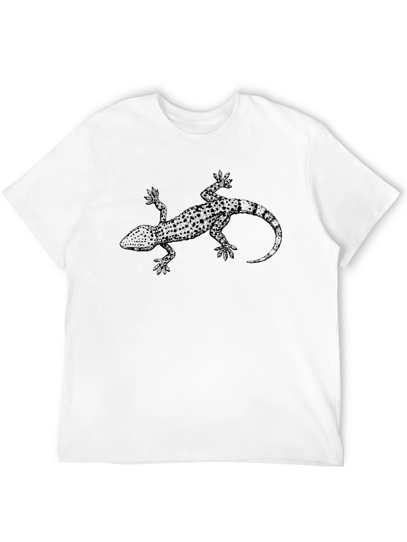 Gecko Graphic Print Black T-Shirt