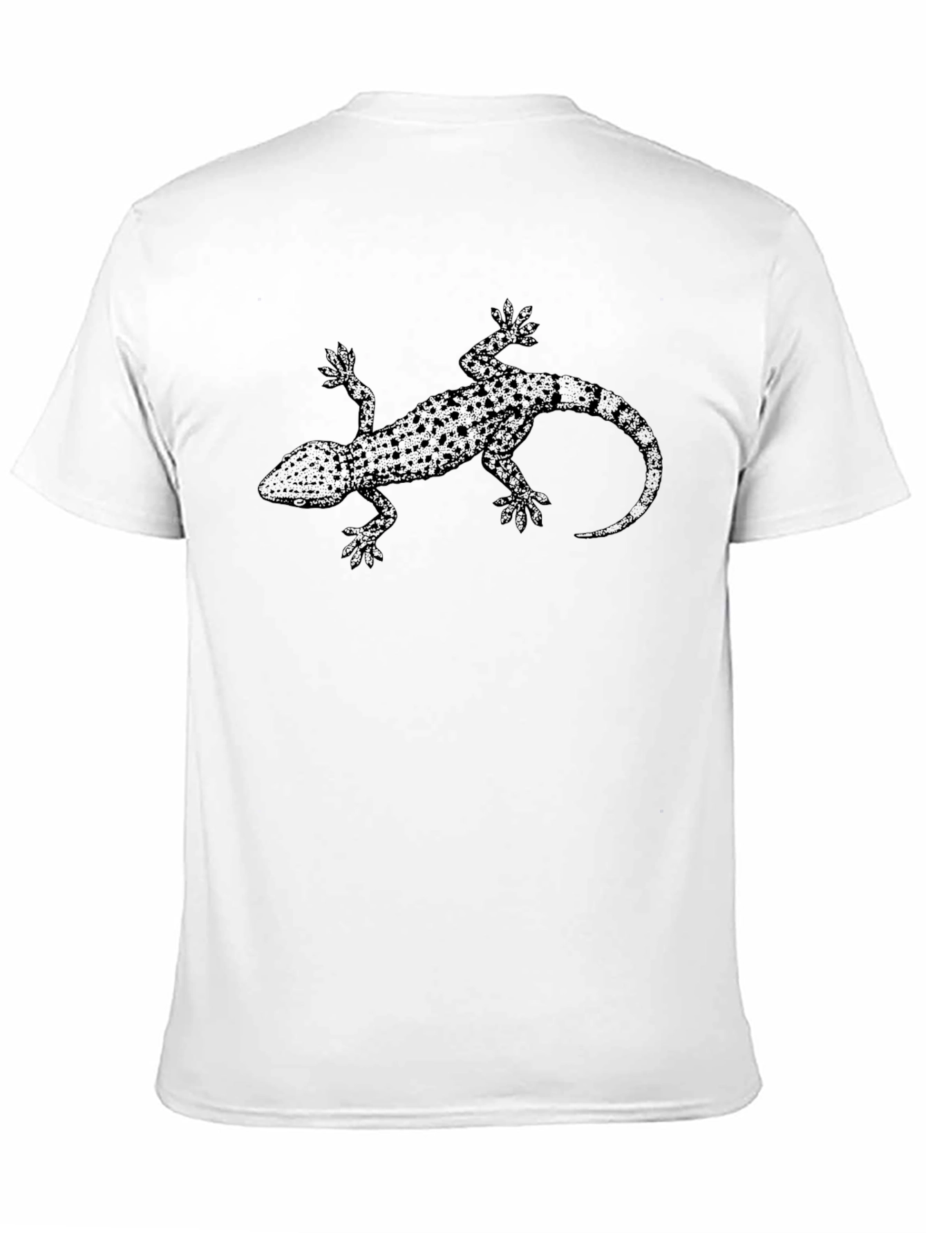 Gecko Graphic Print Black T-Shirt