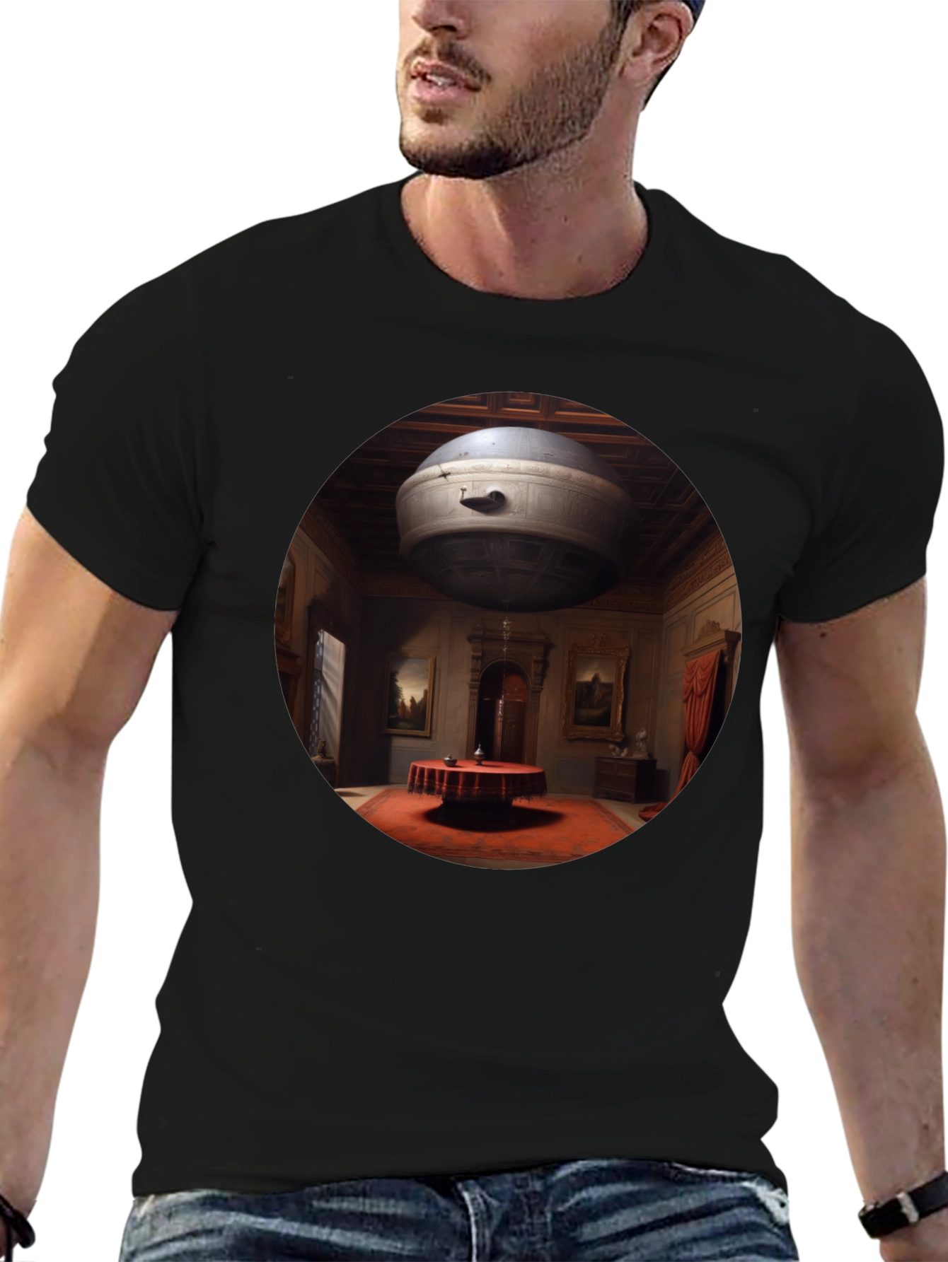 Retro Sci-Fi T-Shirt:  Flying Saucer Design