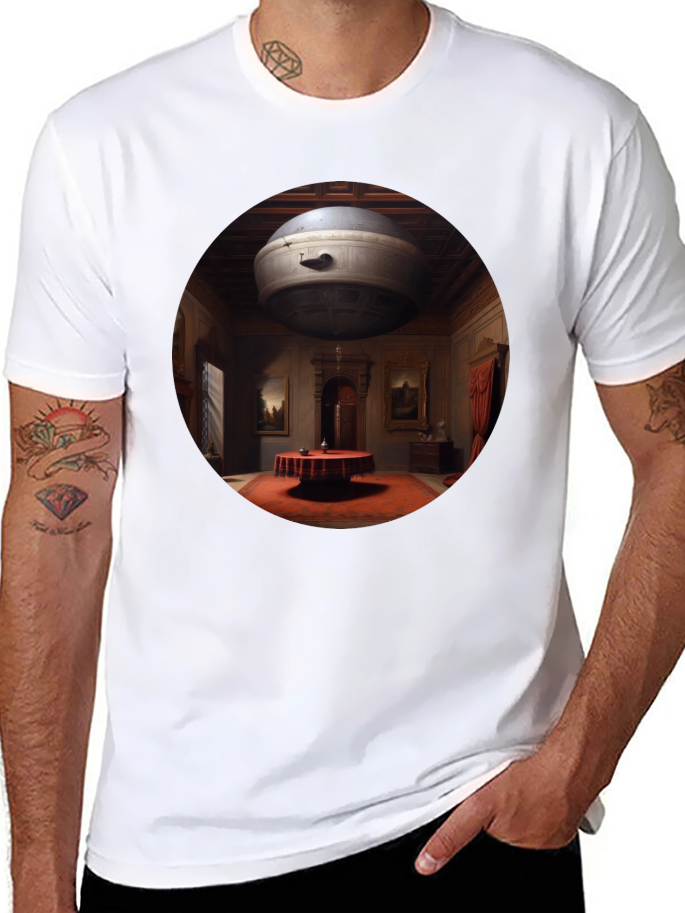 Retro Sci-Fi T-Shirt:  Flying Saucer Design