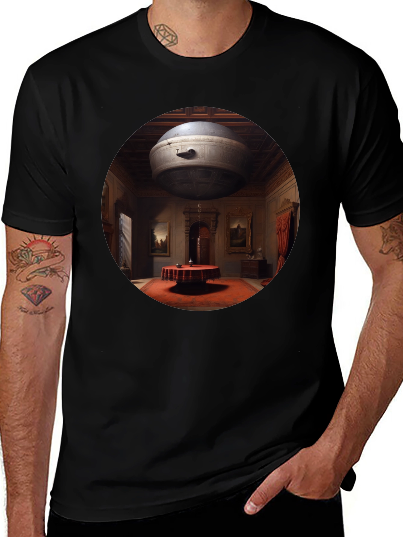 Retro Sci-Fi T-Shirt:  Flying Saucer Design