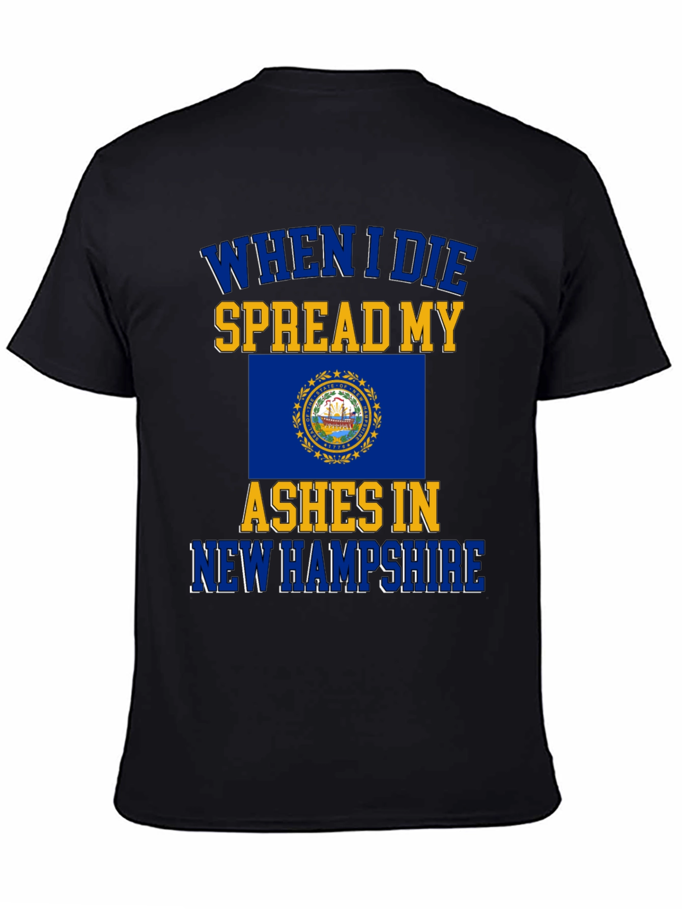 New Hampshire State Flag Ashes T-Shirt