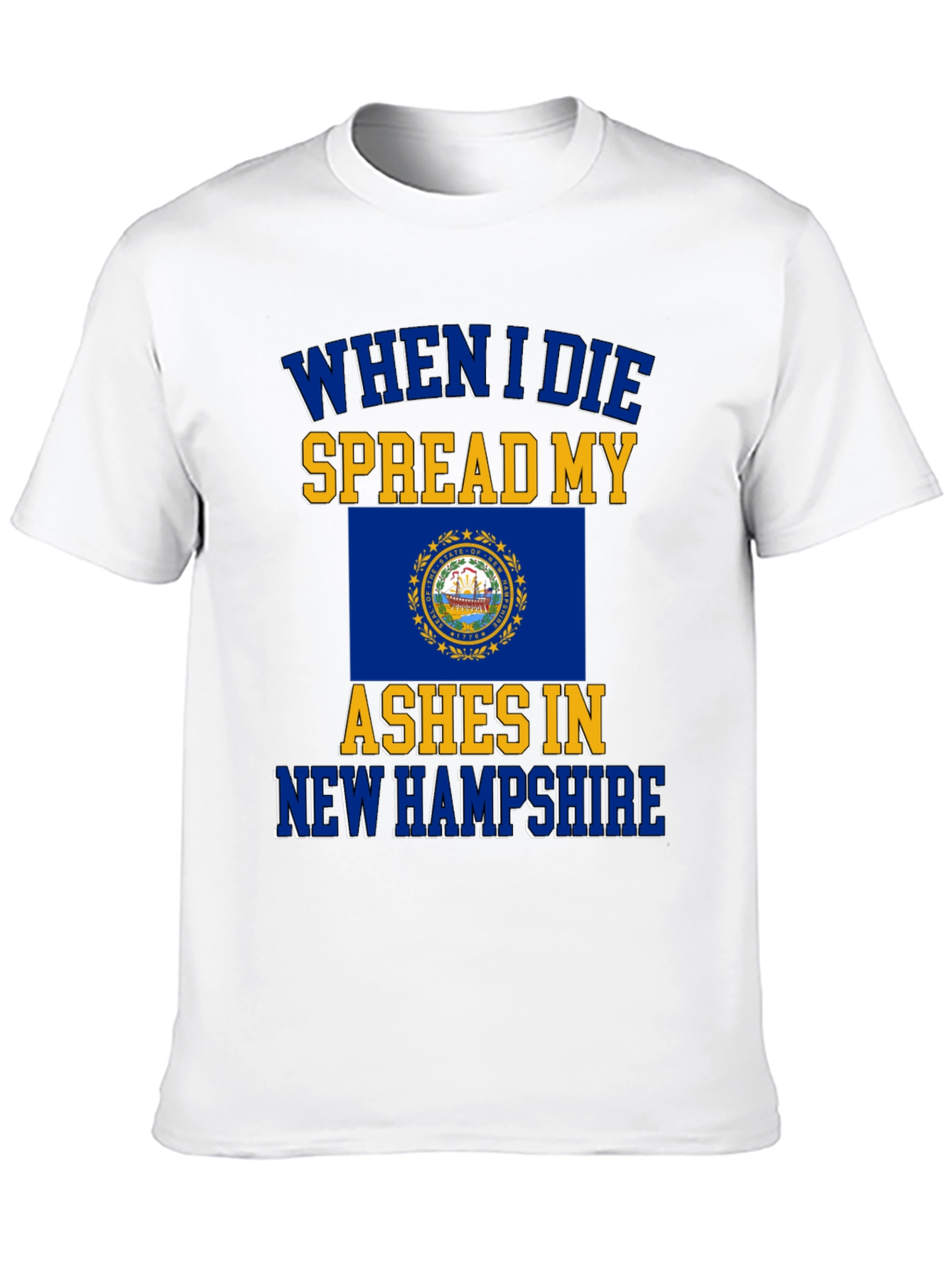 New Hampshire State Flag Ashes T-Shirt