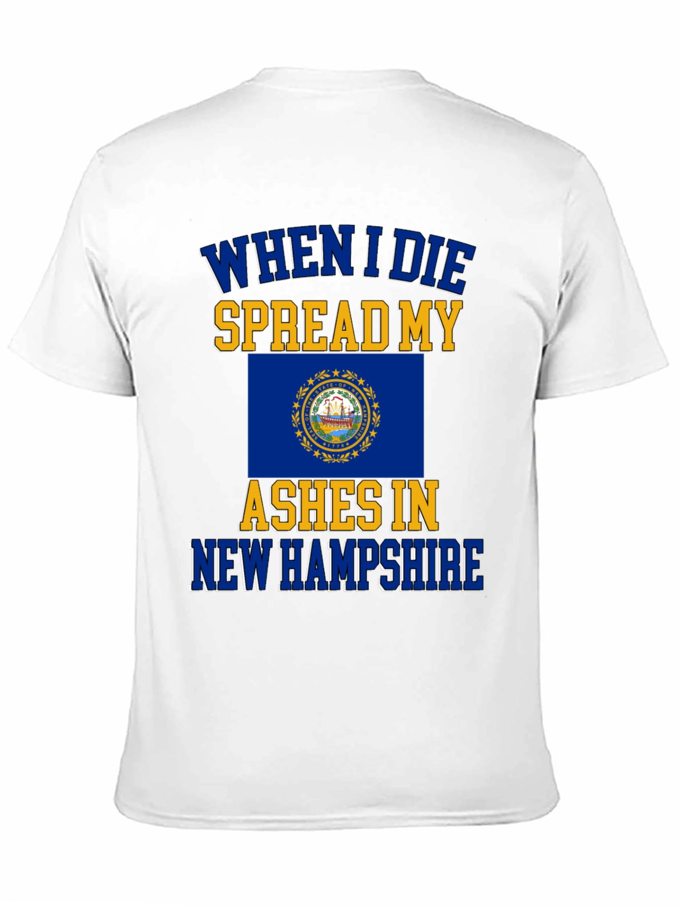 New Hampshire State Flag Ashes T-Shirt