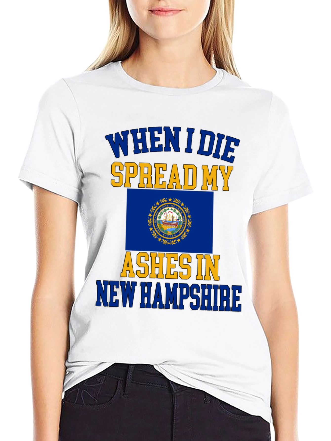 New Hampshire State Flag Ashes T-Shirt