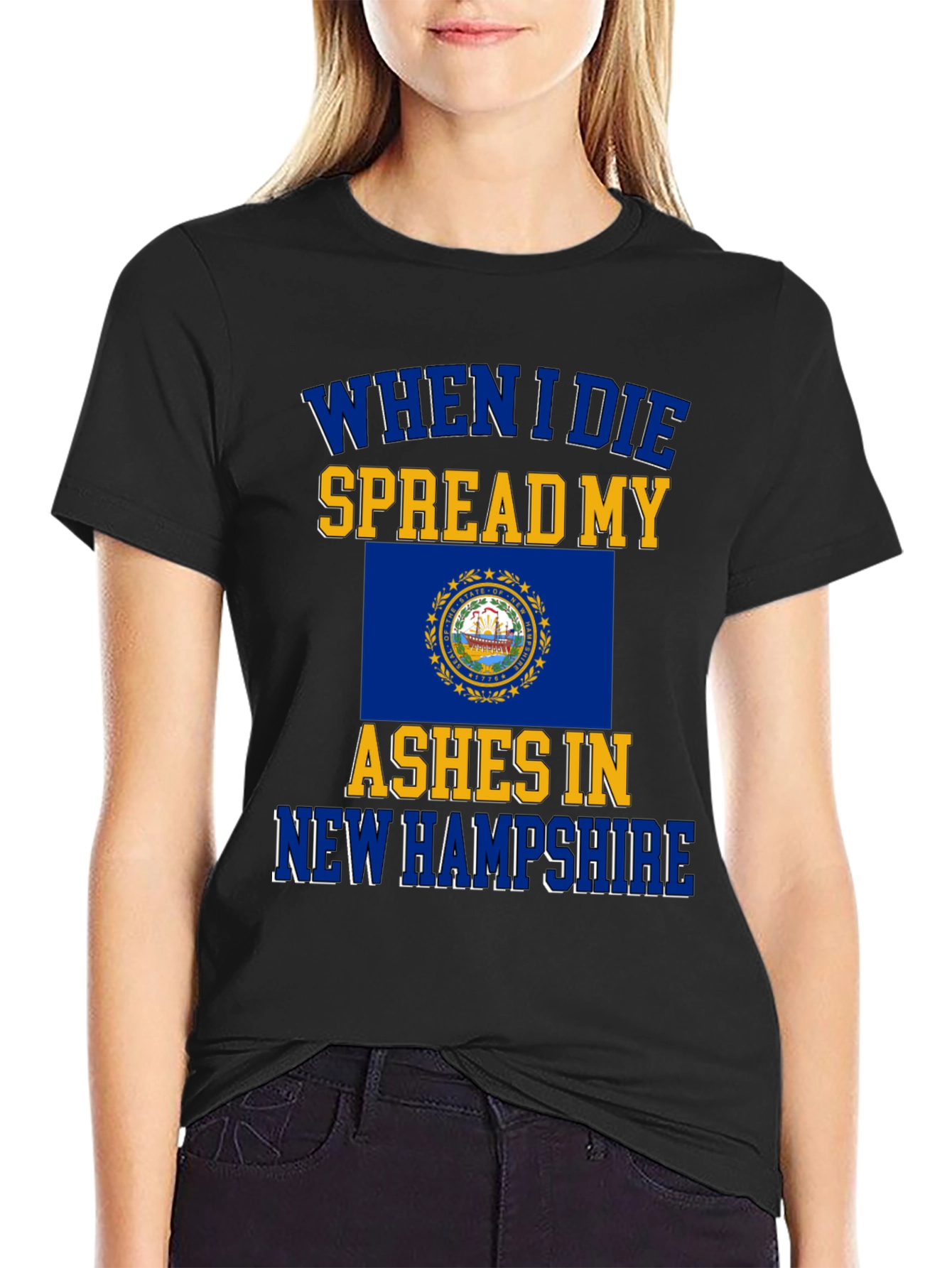 New Hampshire State Flag Ashes T-Shirt