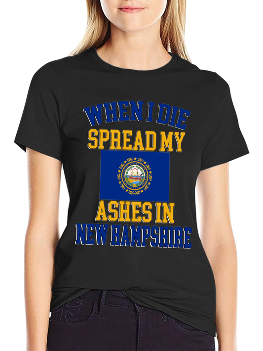 New Hampshire State Flag Ashes T-Shirt