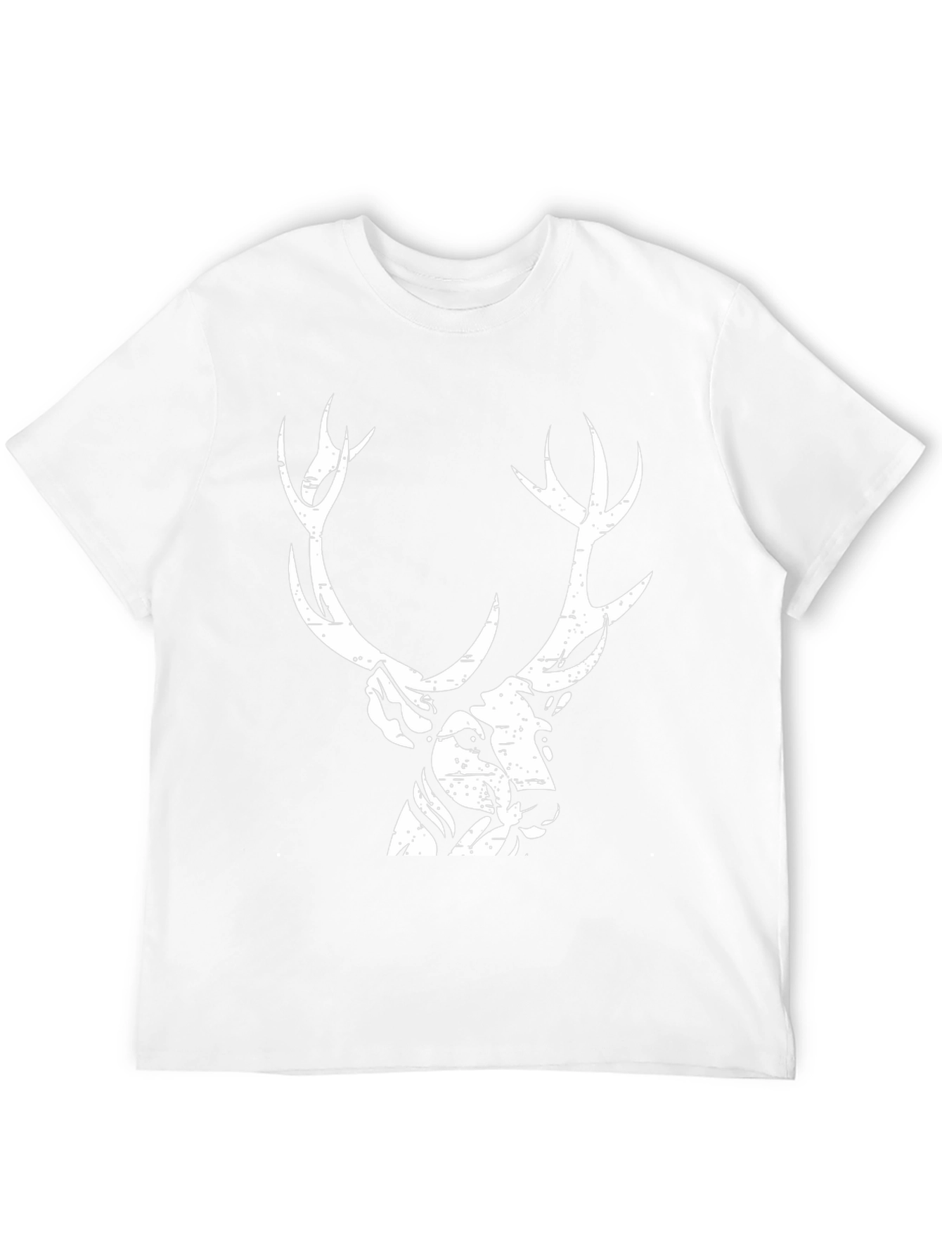 Deer Graphic Print Black T-Shirt