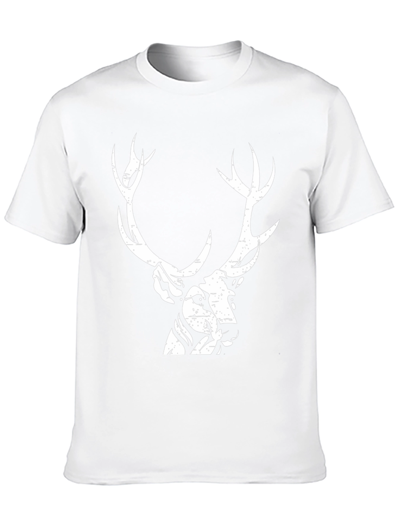 Deer Graphic Print Black T-Shirt