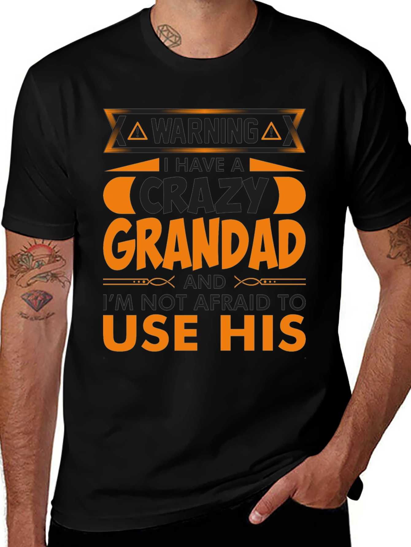 Crazy Grandad Warning T-Shirt